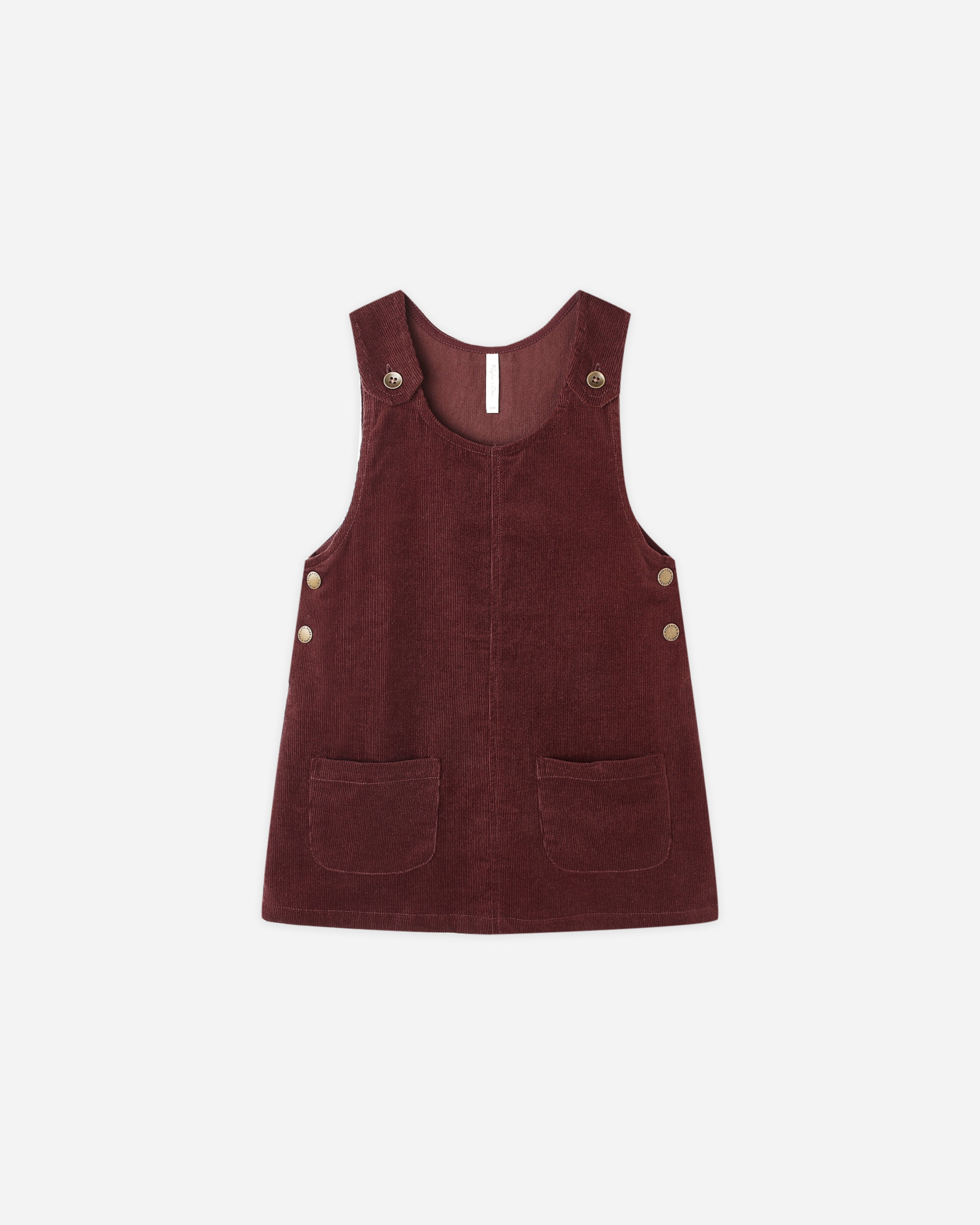 Rylee + Cru ライリーアンドクルー ベビー服 子供服  オデット オーバーオールドレス　バーガンディ