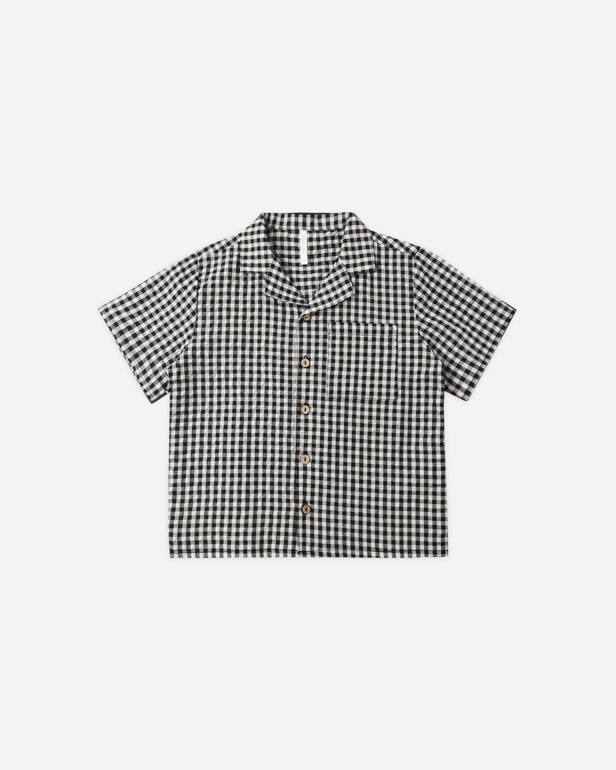 Rylee + Cru ライリーアンドクルー ベビー服 子供服 ラペルカラーシャツ　ブラックチェック