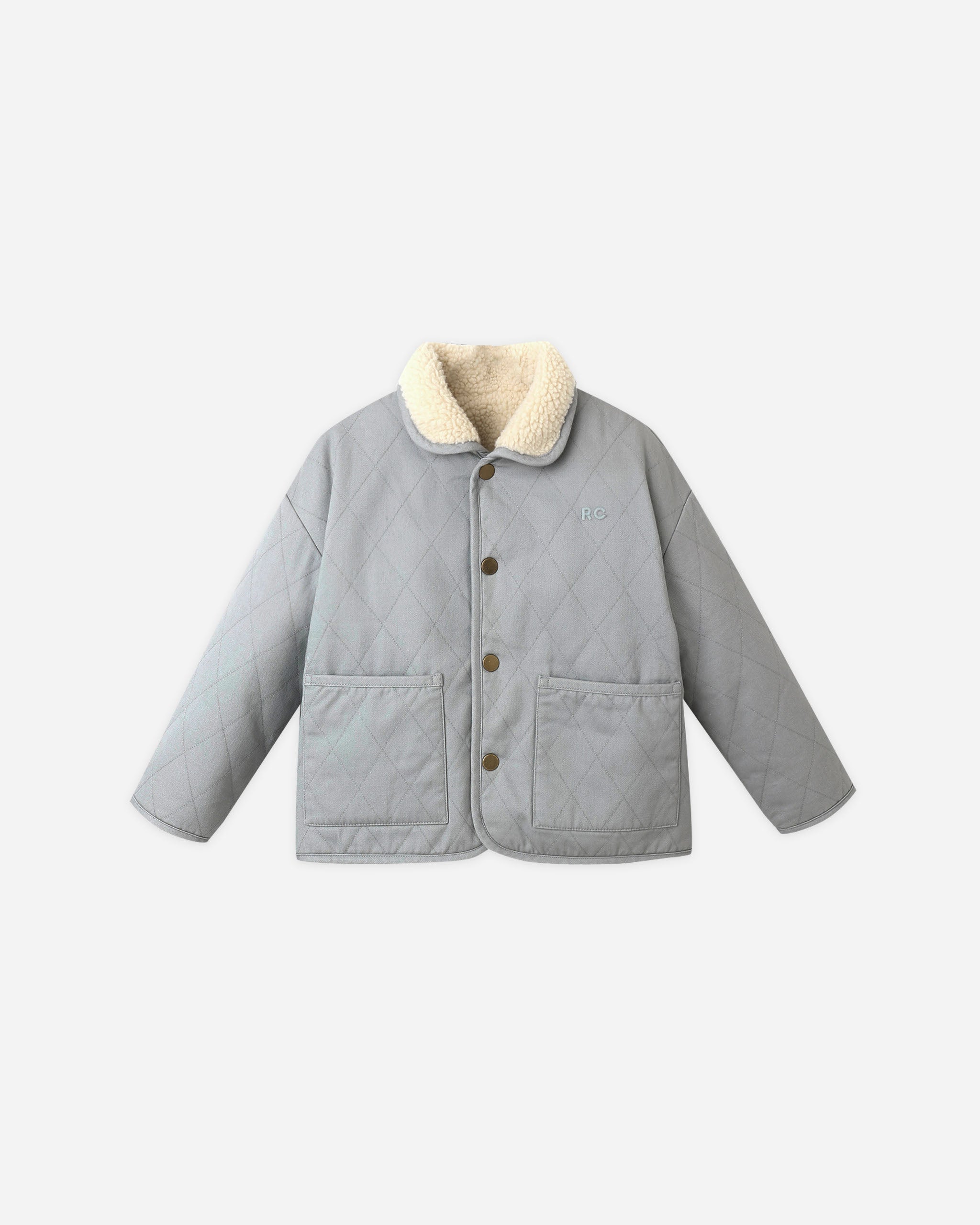 Rylee + Cru ライリーアンドクルー ベビー服 子供服  キルティングウィンターコート　ダスティブルー