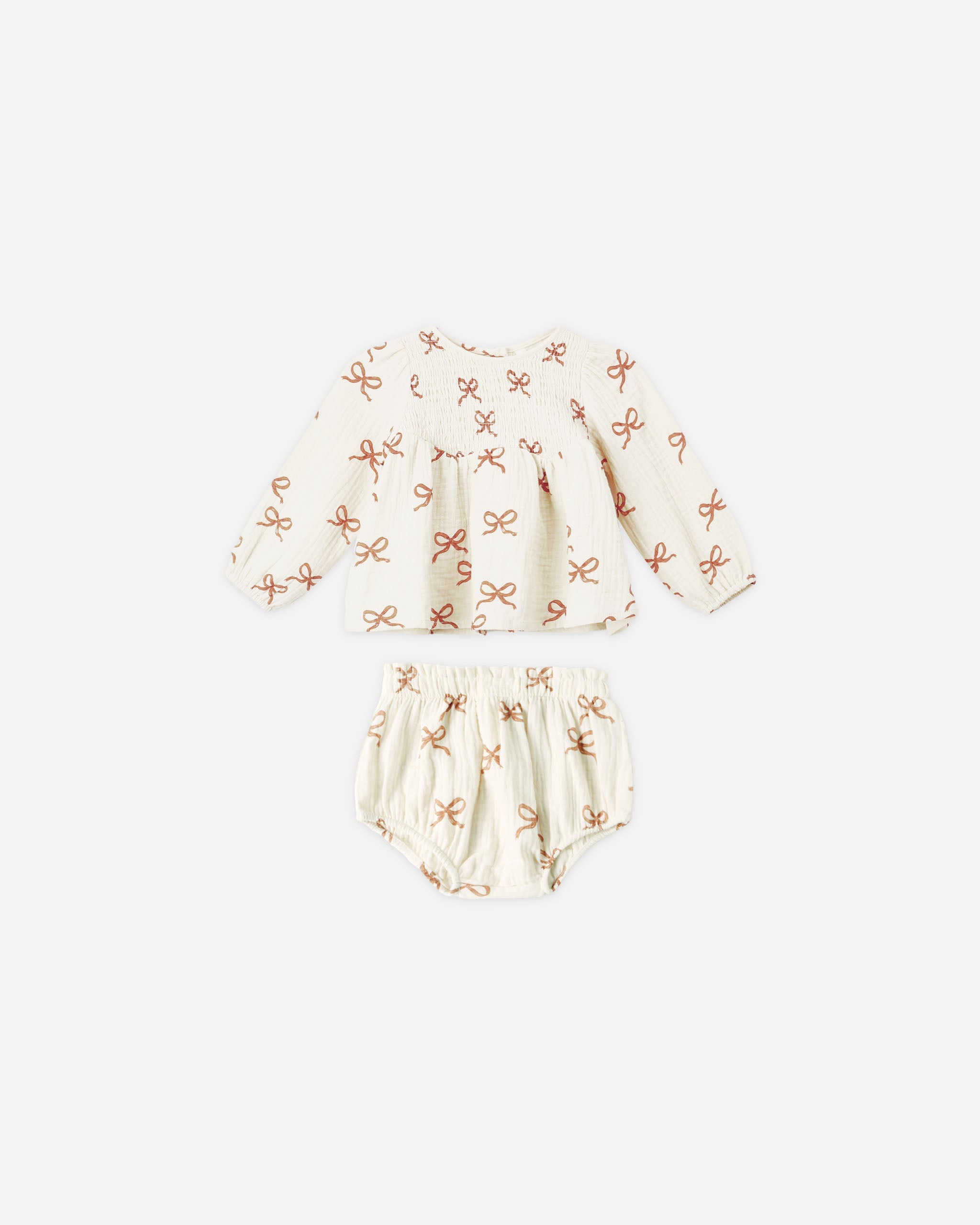 Rylee + Cru ライリーアンドクルー ベビー服 子供服  ソフィア トップ　ブルーマー セット　ルビー ボウ