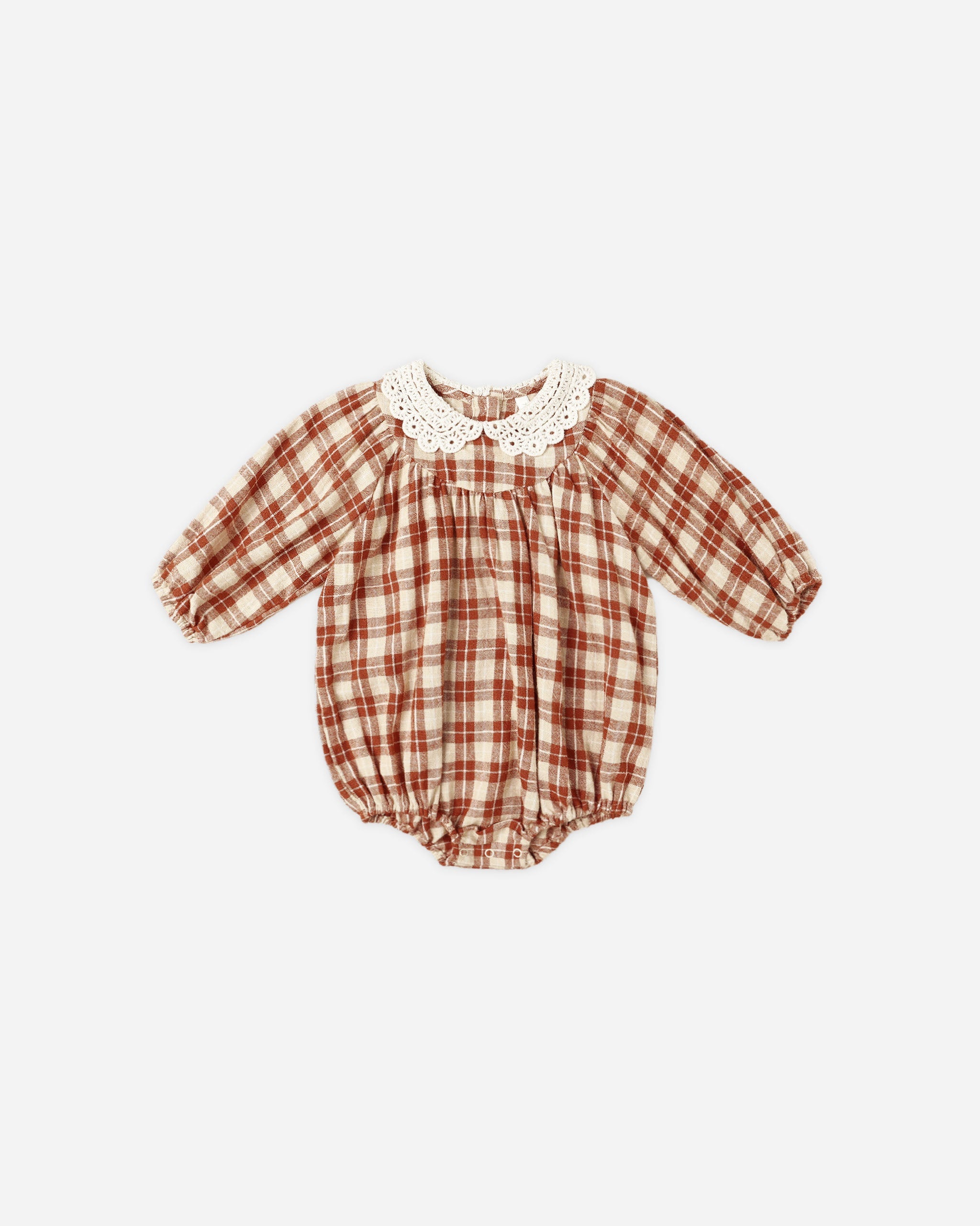 Rylee + Cru ライリーアンドクルー ベビー服 子供服  ハイジ ロンパース　レッド チェック