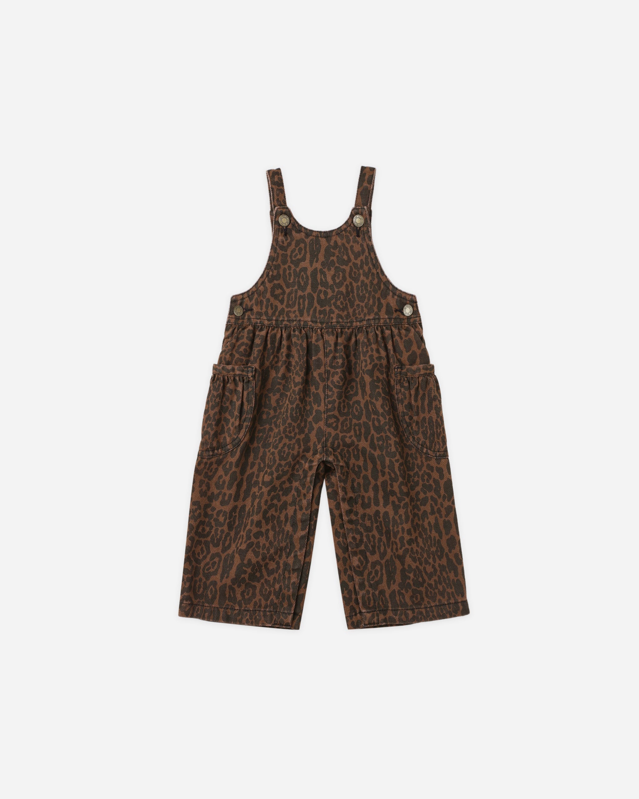 Rylee + Cru ライリーアンドクルー ベビー服 子供服  ワイドレッグオーバーオール　レオパード