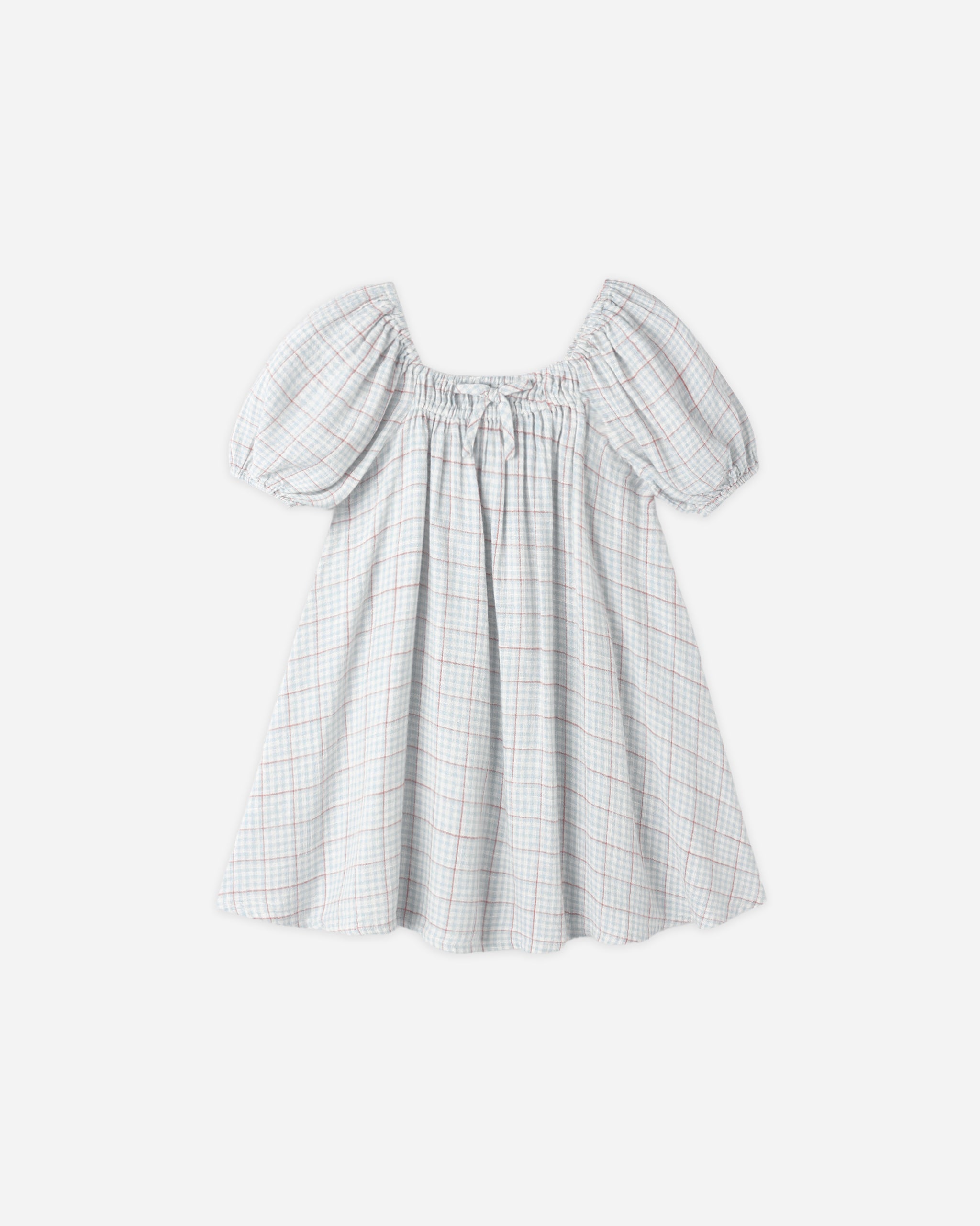Rylee + Cru ライリーアンドクルー ベビー服 子供服 サブリナ ミニドレス　ライトブルー チェック