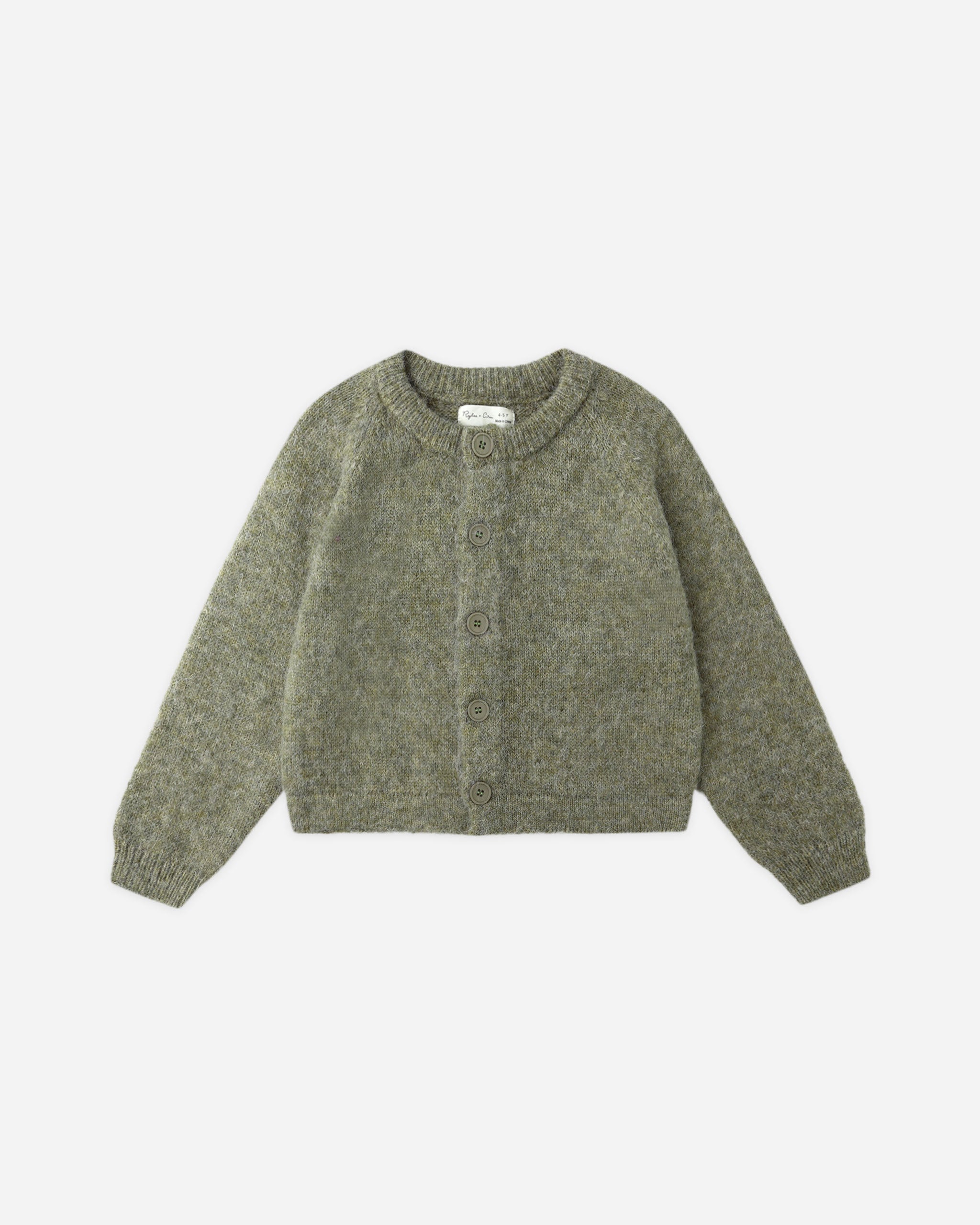 Rylee + Cru ライリーアンドクルー ベビー服 子供服  ファジーカーディガン　エバーグリーン