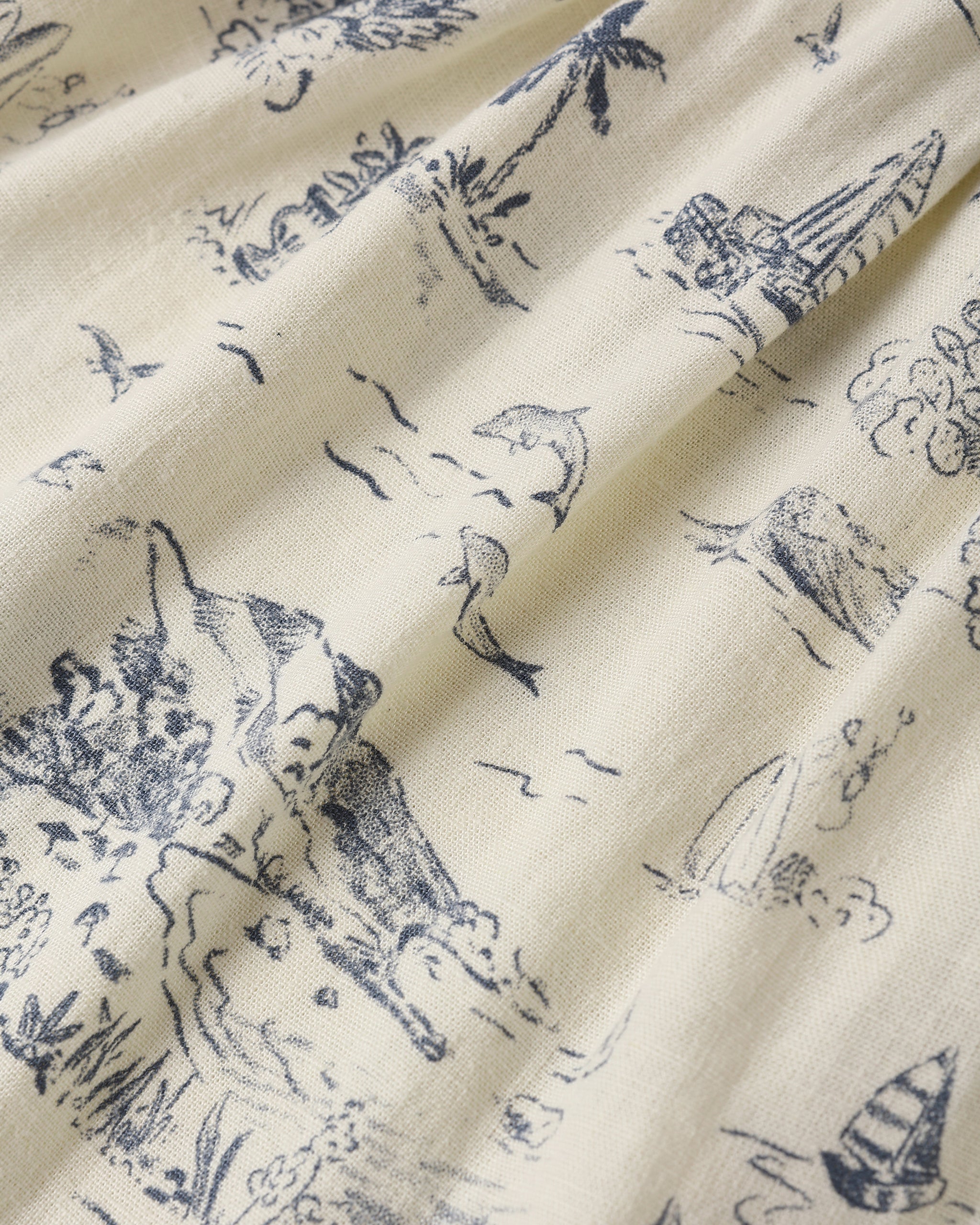 Sutton Dress Ocean Toile