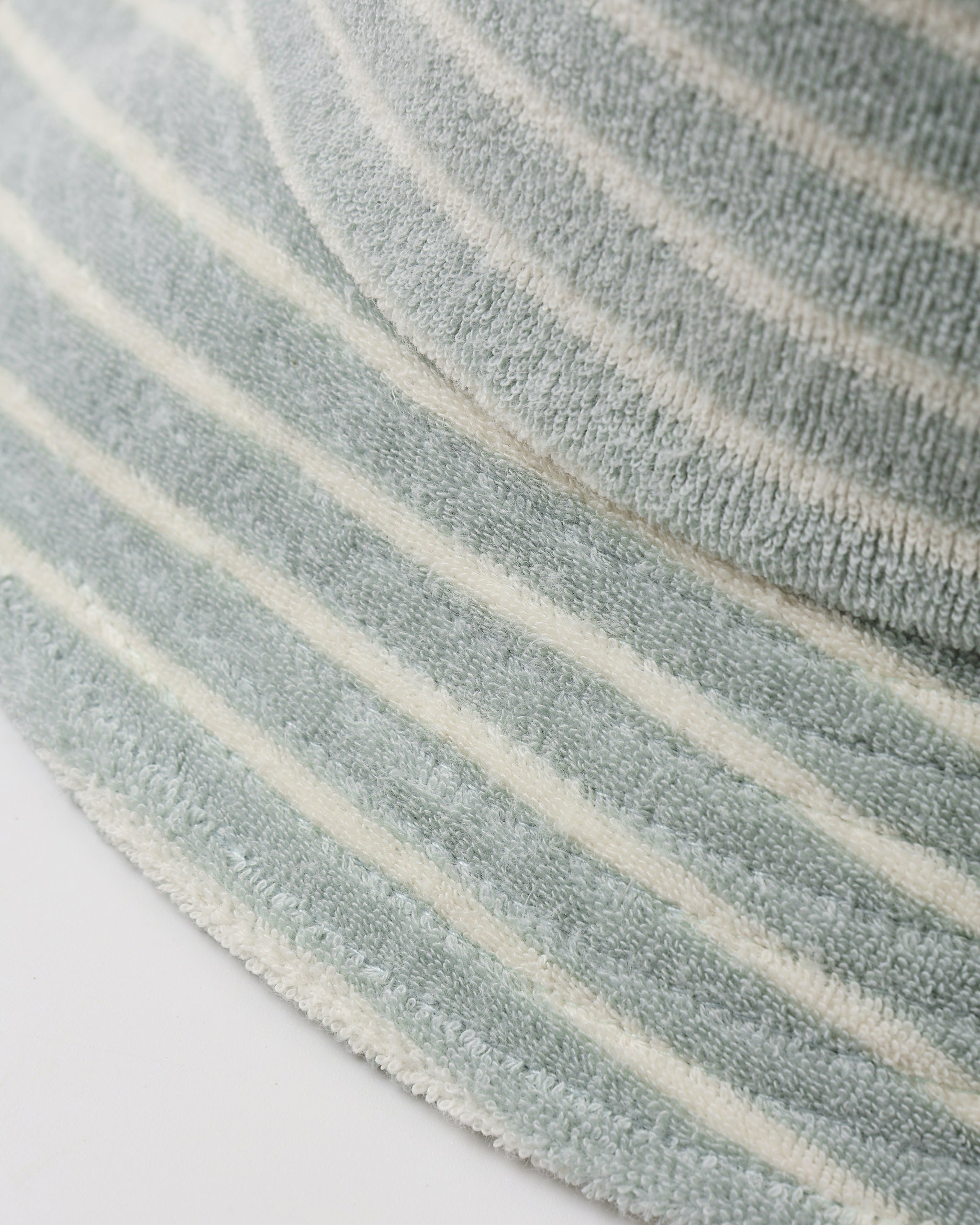 Bucket Hat Seafoam Terry Stripe