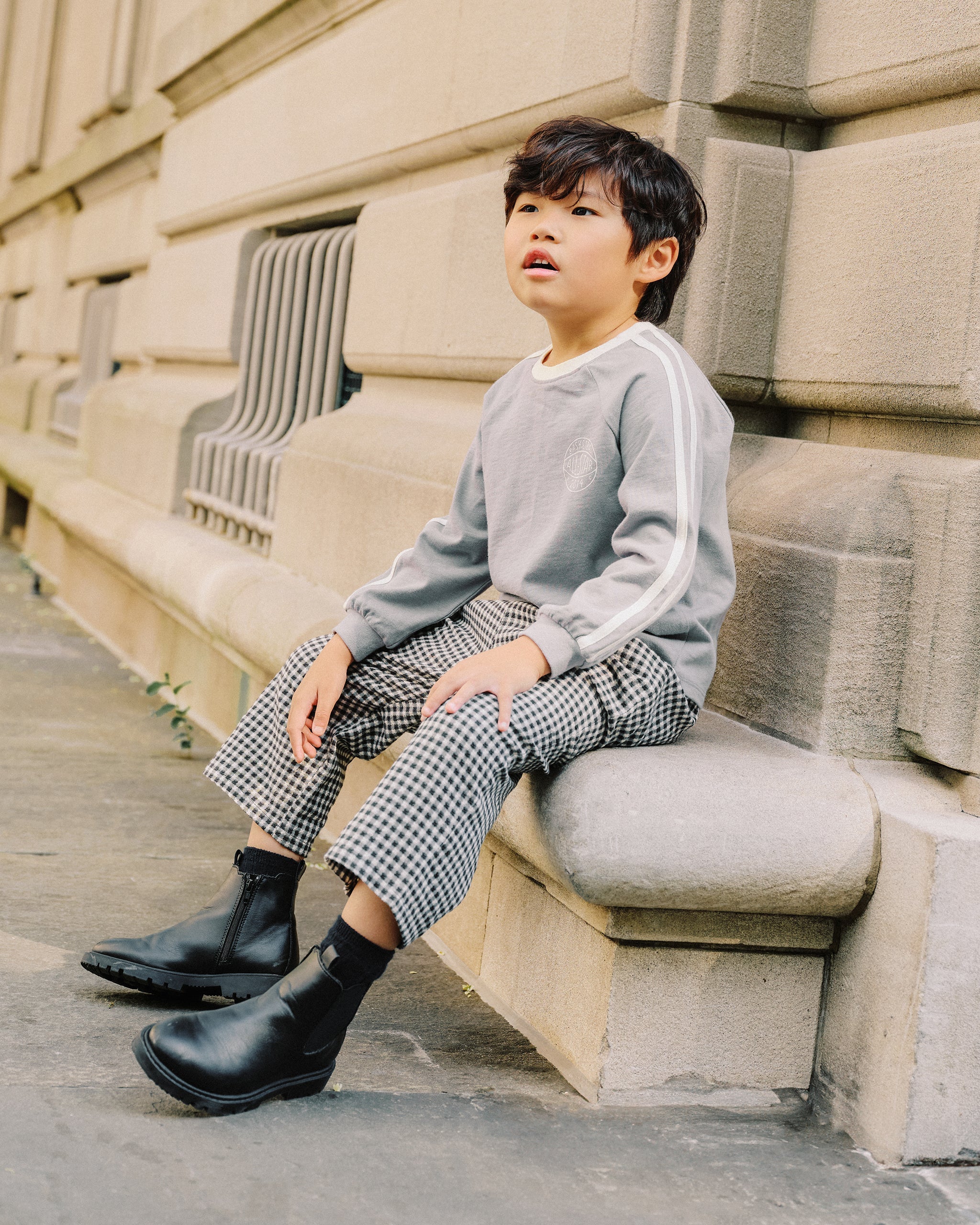 Rylee + Cru ライリーアンドクルー ベビー服 子供服  パーマーパンツ　ブラックギンガム
