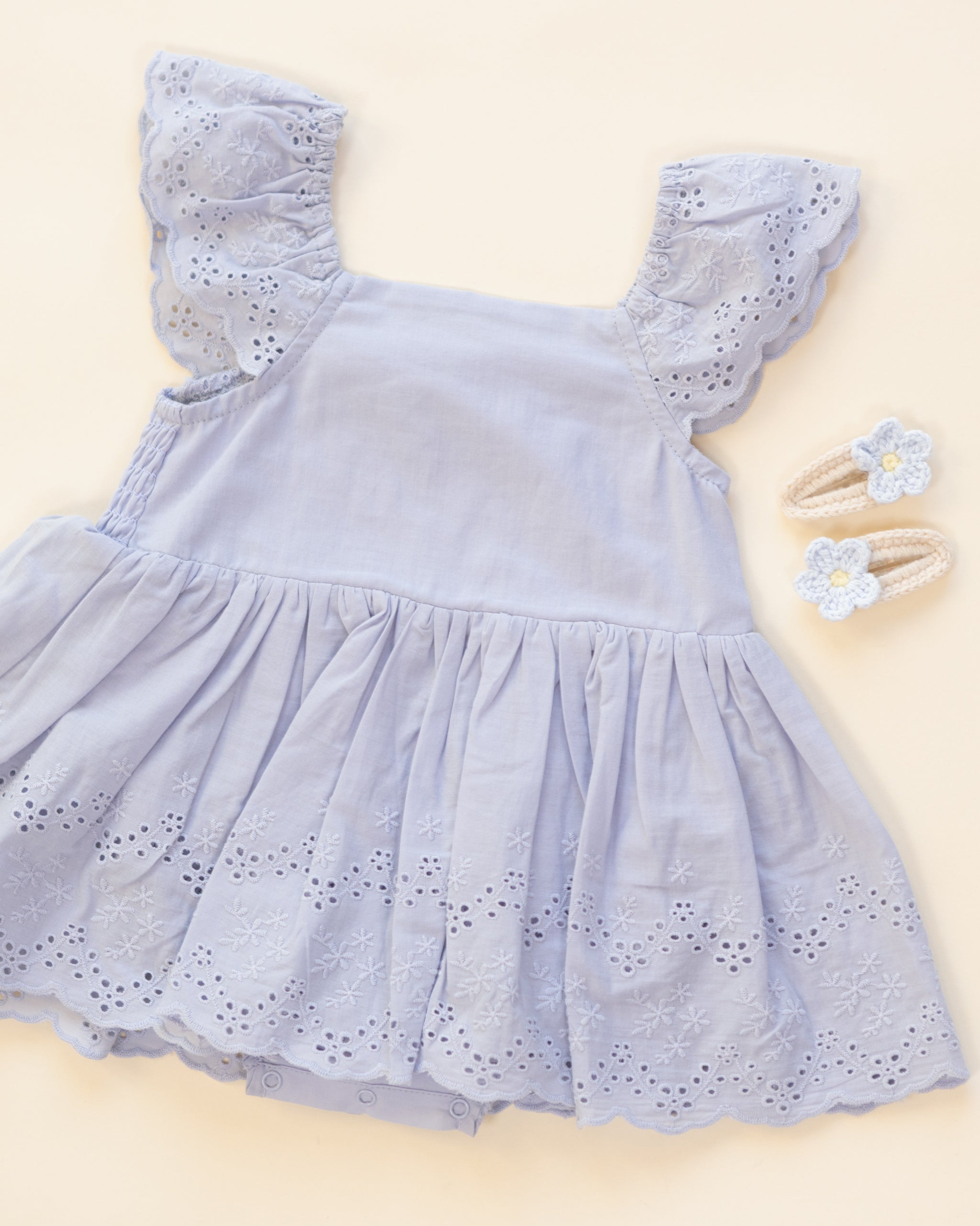 Rylee + Cru ライリーアンドクルー ベビー服 子供服 クロシェクリップセット　ナチュラル