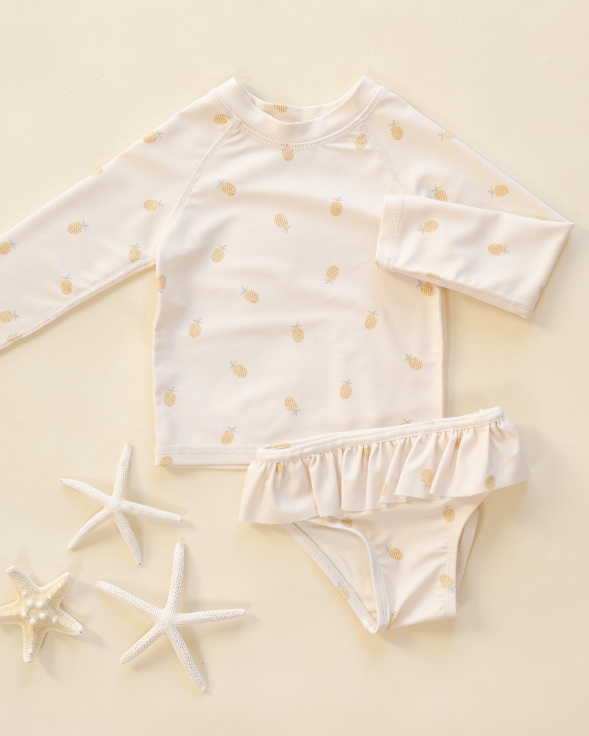 Rylee + Cru ライリーアンドクルー ベビー服 子供服 ラッシュガードガールズセット　パイナップル