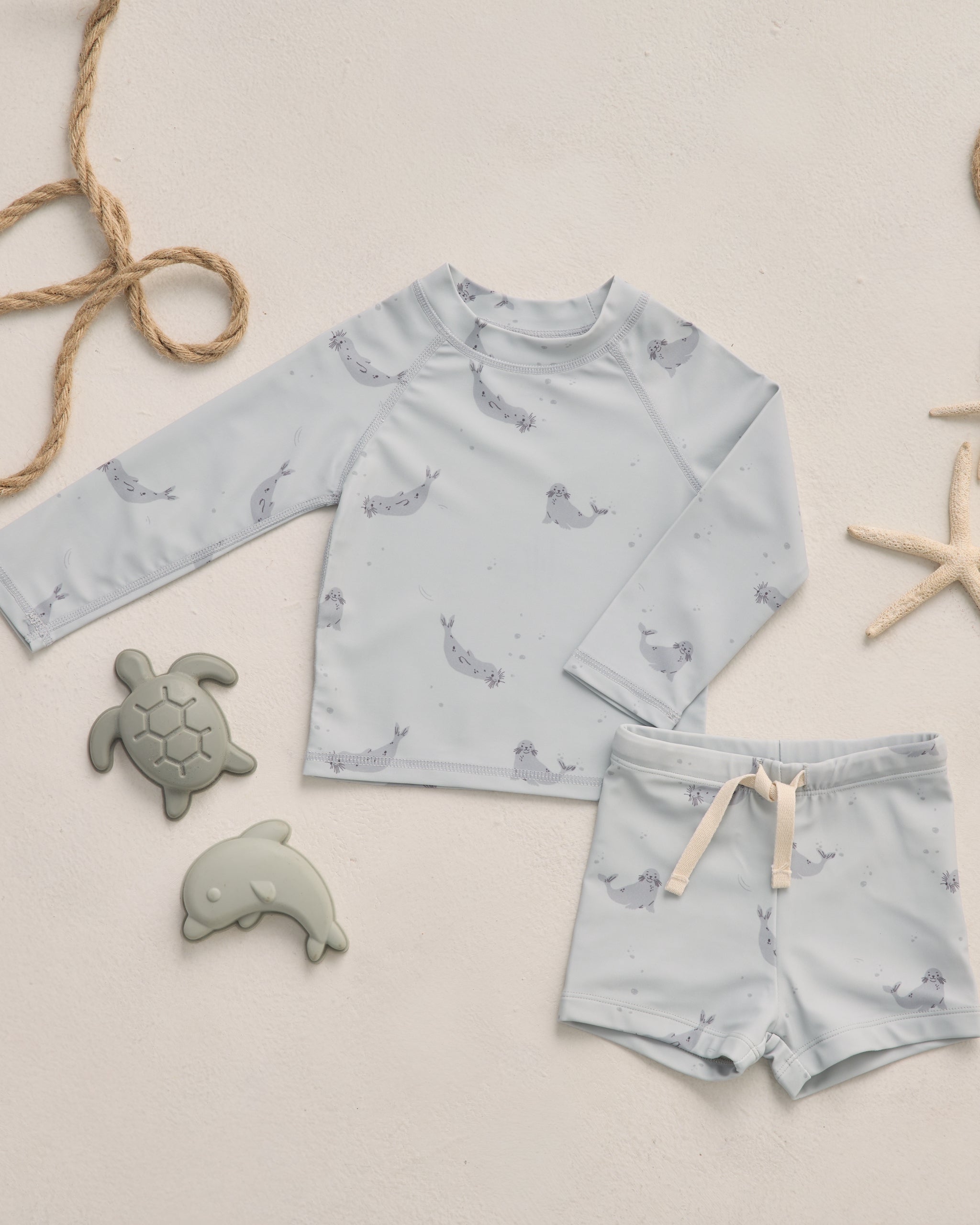 Rylee + Cru ライリーアンドクルー ベビー服 子供服 ボーイズラッシュガードセット　シールズ