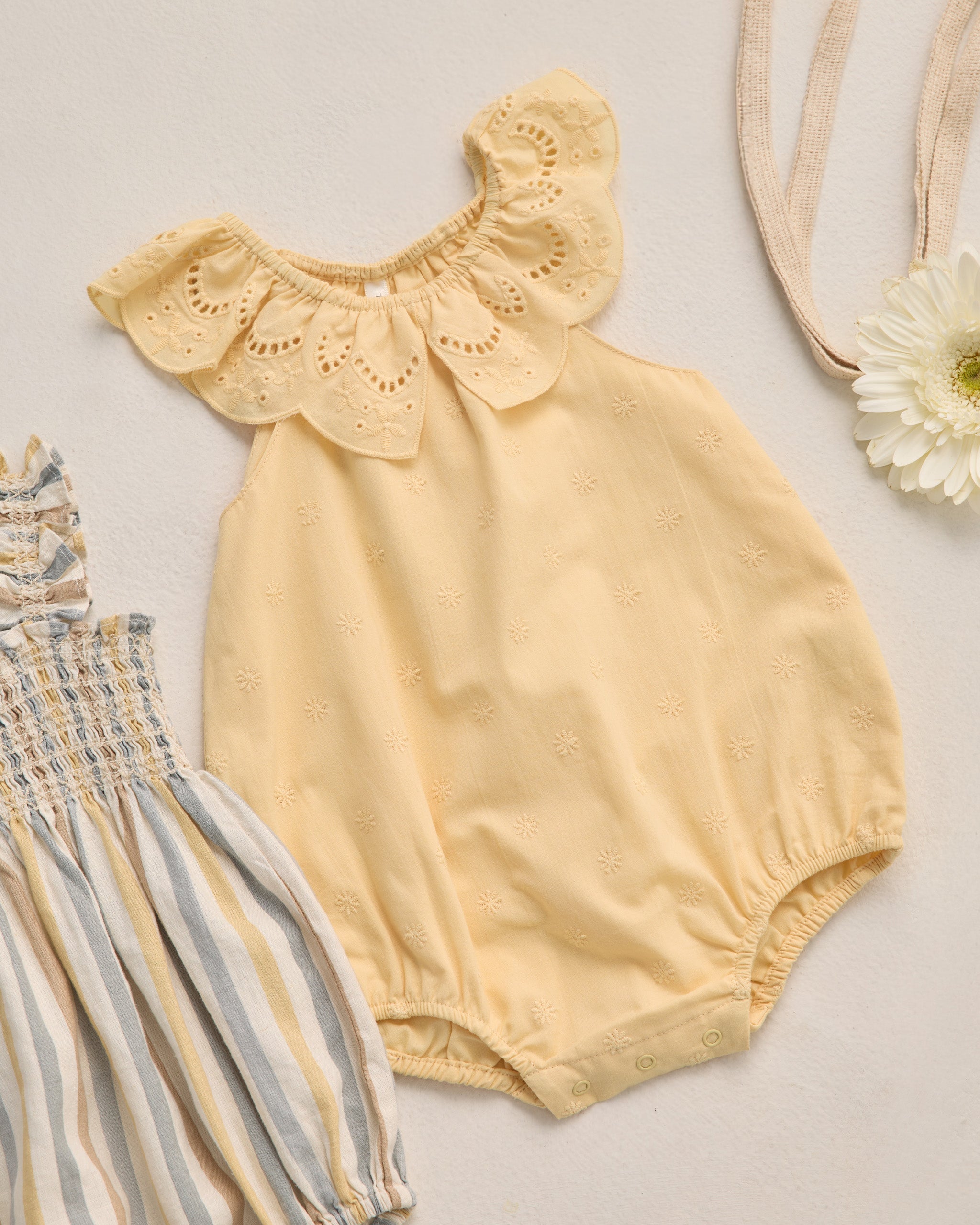 Rylee + Cru ライリーアンドクルー ベビー服 子供服 マイラ ロンパース　レモン