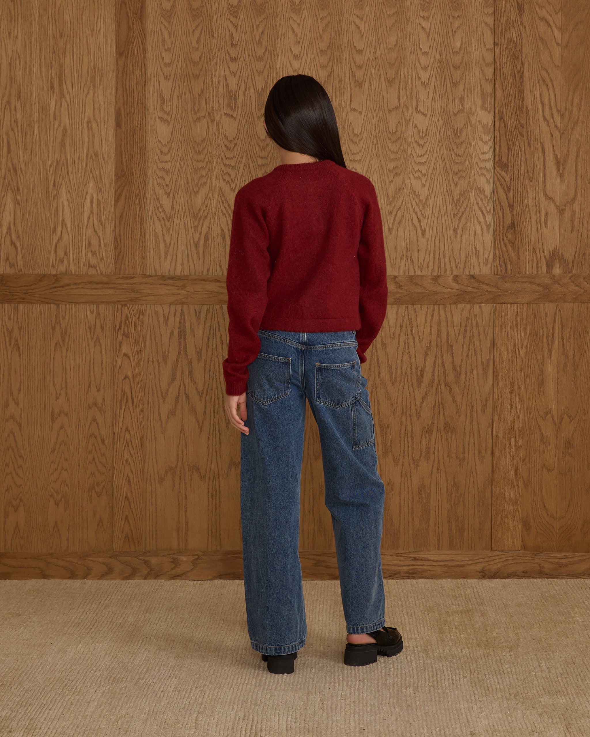 Rylee + Cru ライリーアンドクルー ベビー服 子供服  ファジーカーディガン　ルビー