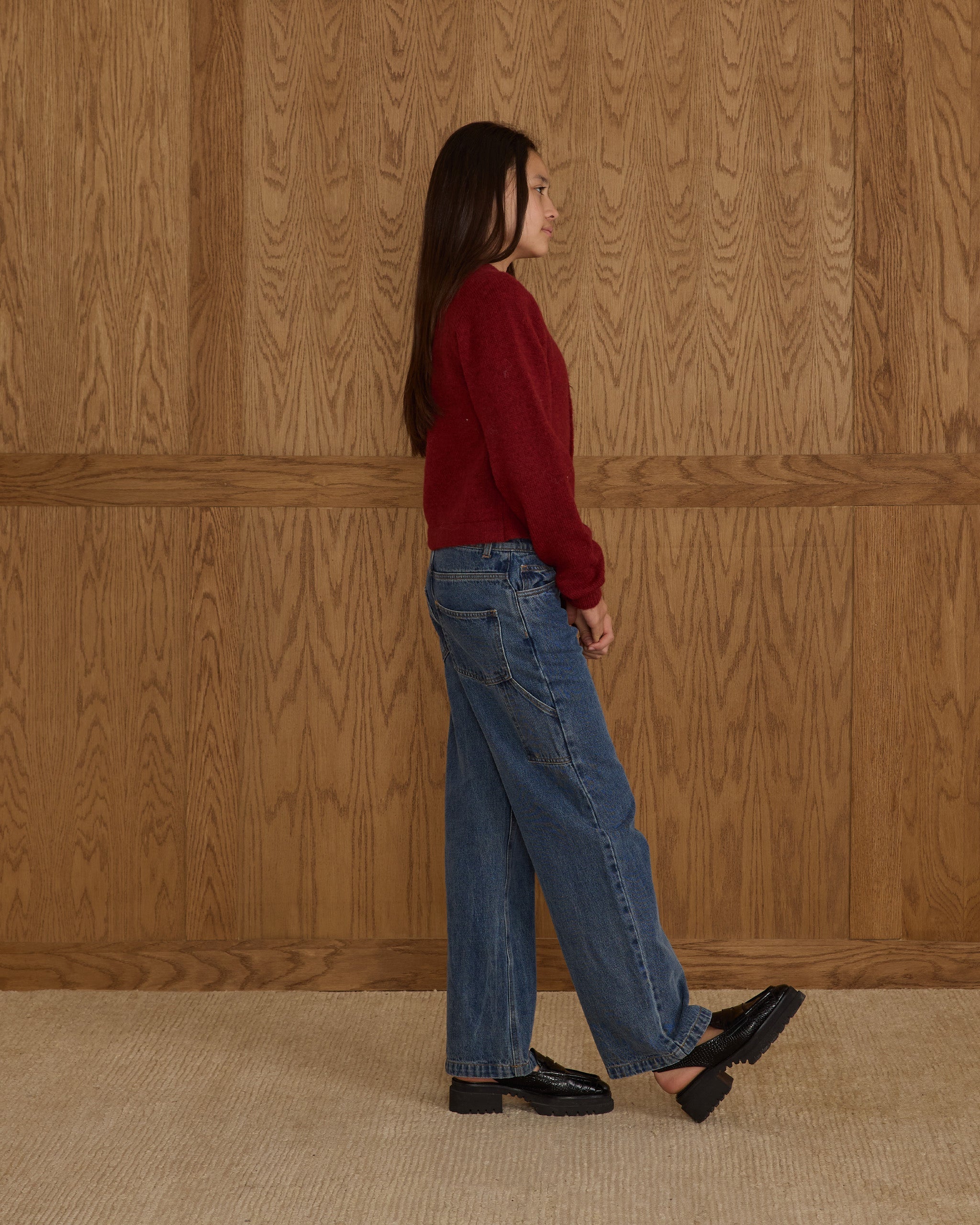 Rylee + Cru ライリーアンドクルー ベビー服 子供服  ファジーカーディガン　ルビー