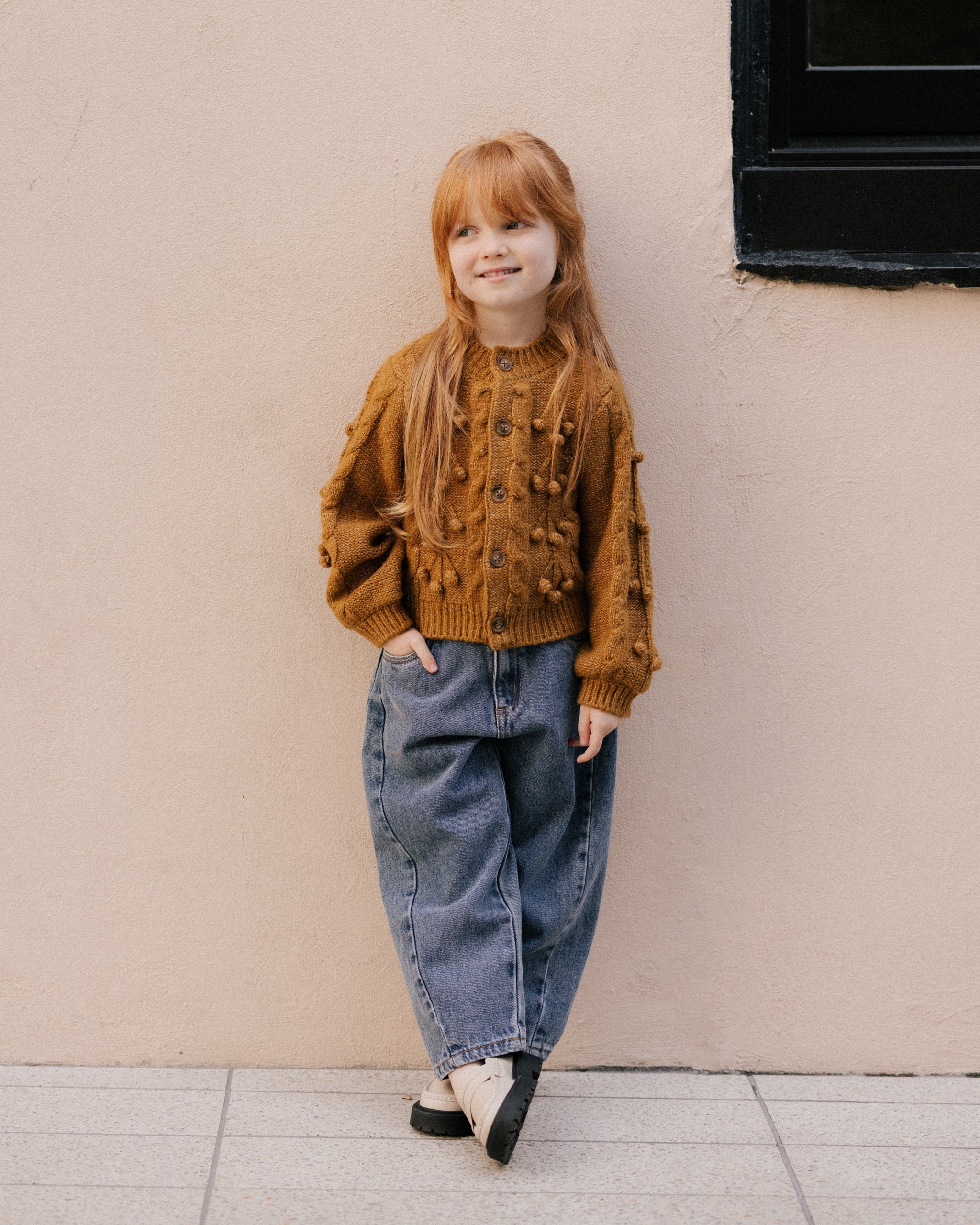 Rylee + Cru ライリーアンドクルー ベビー服 子供服  バレルパンツ　インディゴデニム