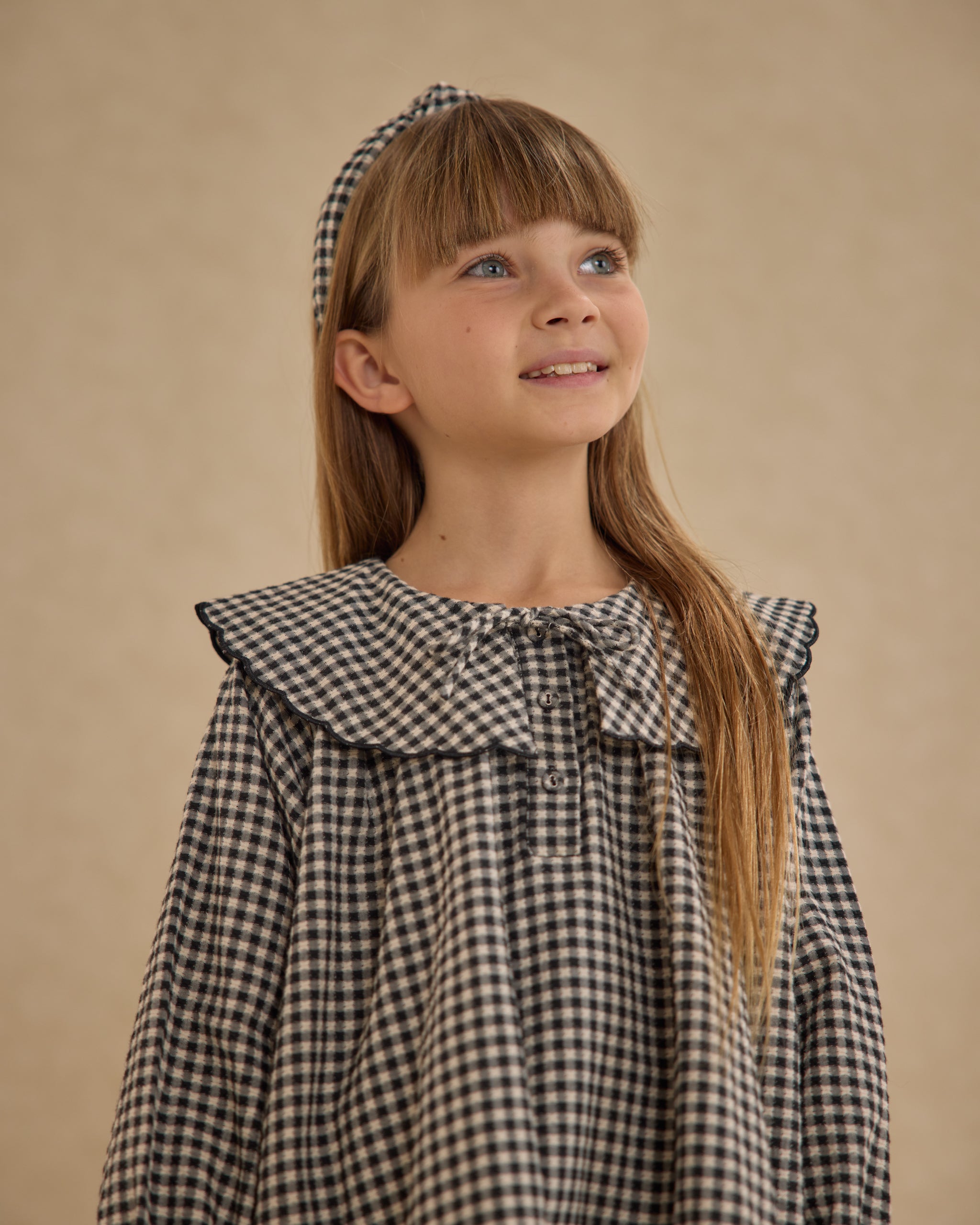 Rylee + Cru ライリーアンドクルー ベビー服 子供服  ミニドレス　ブラックギンガム