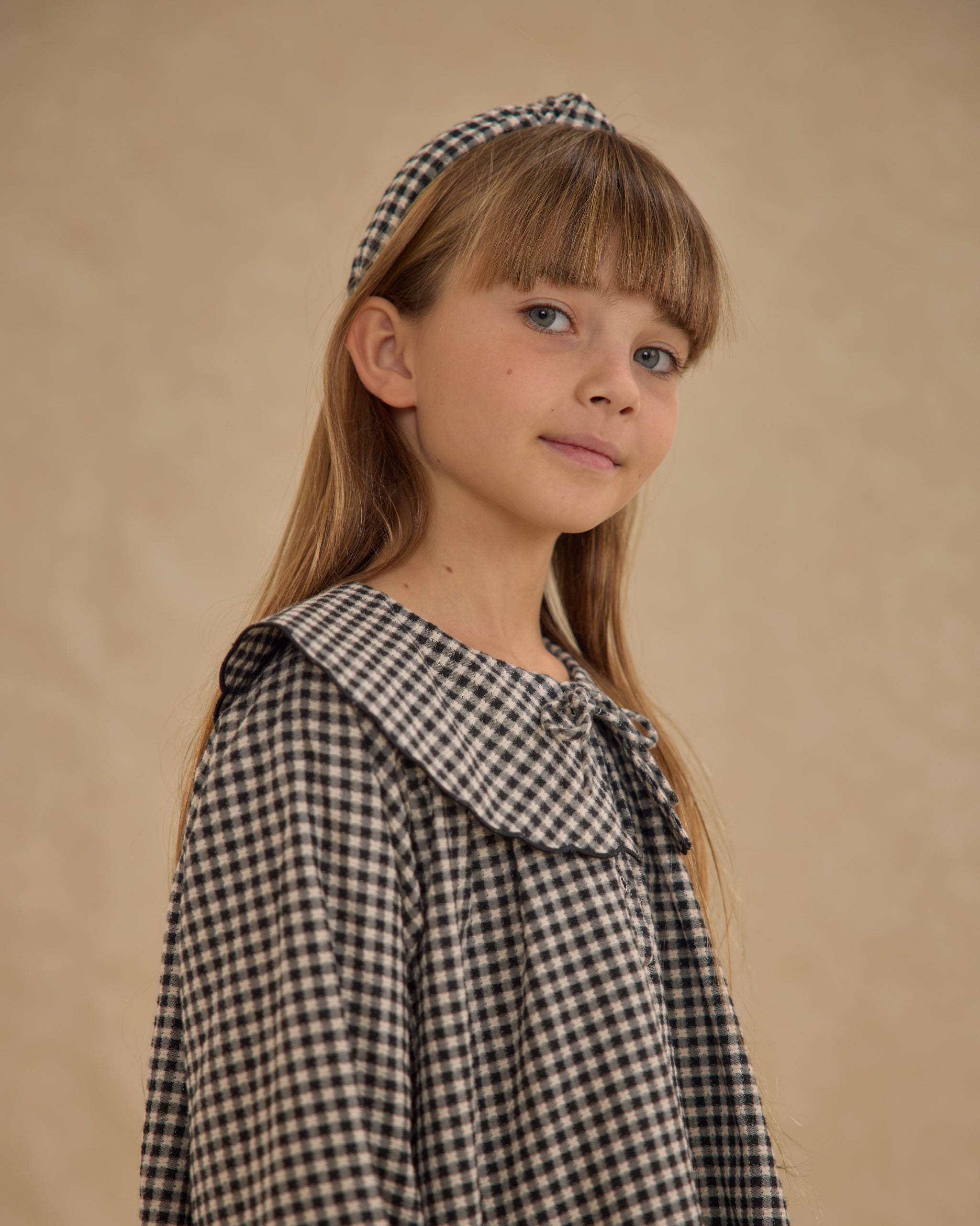 Rylee + Cru ライリーアンドクルー ベビー服 子供服  ノットヘッドバンド　ブラックギンガム