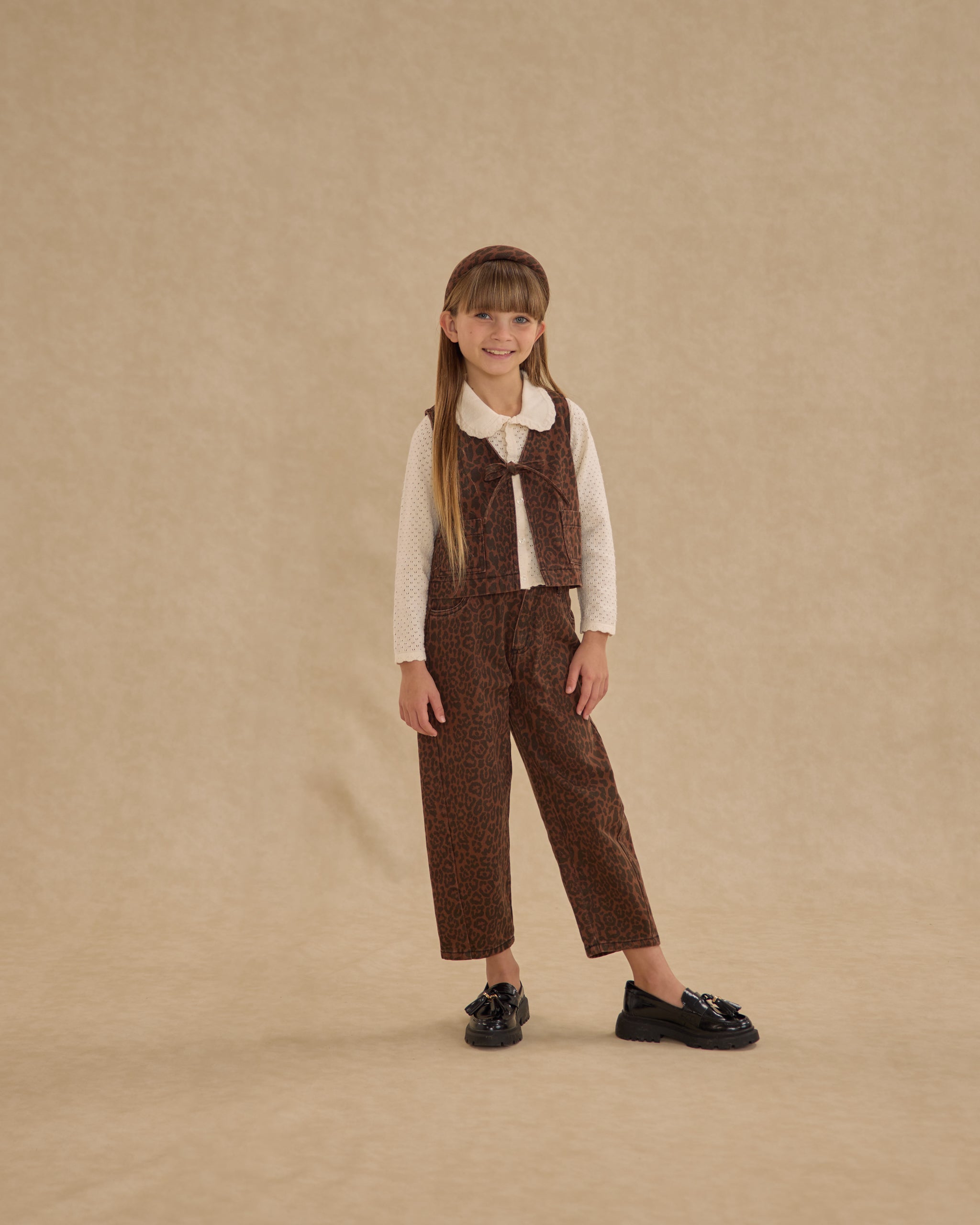 Rylee + Cru ライリーアンドクルー ベビー服 子供服  バレルパンツ　レオパード