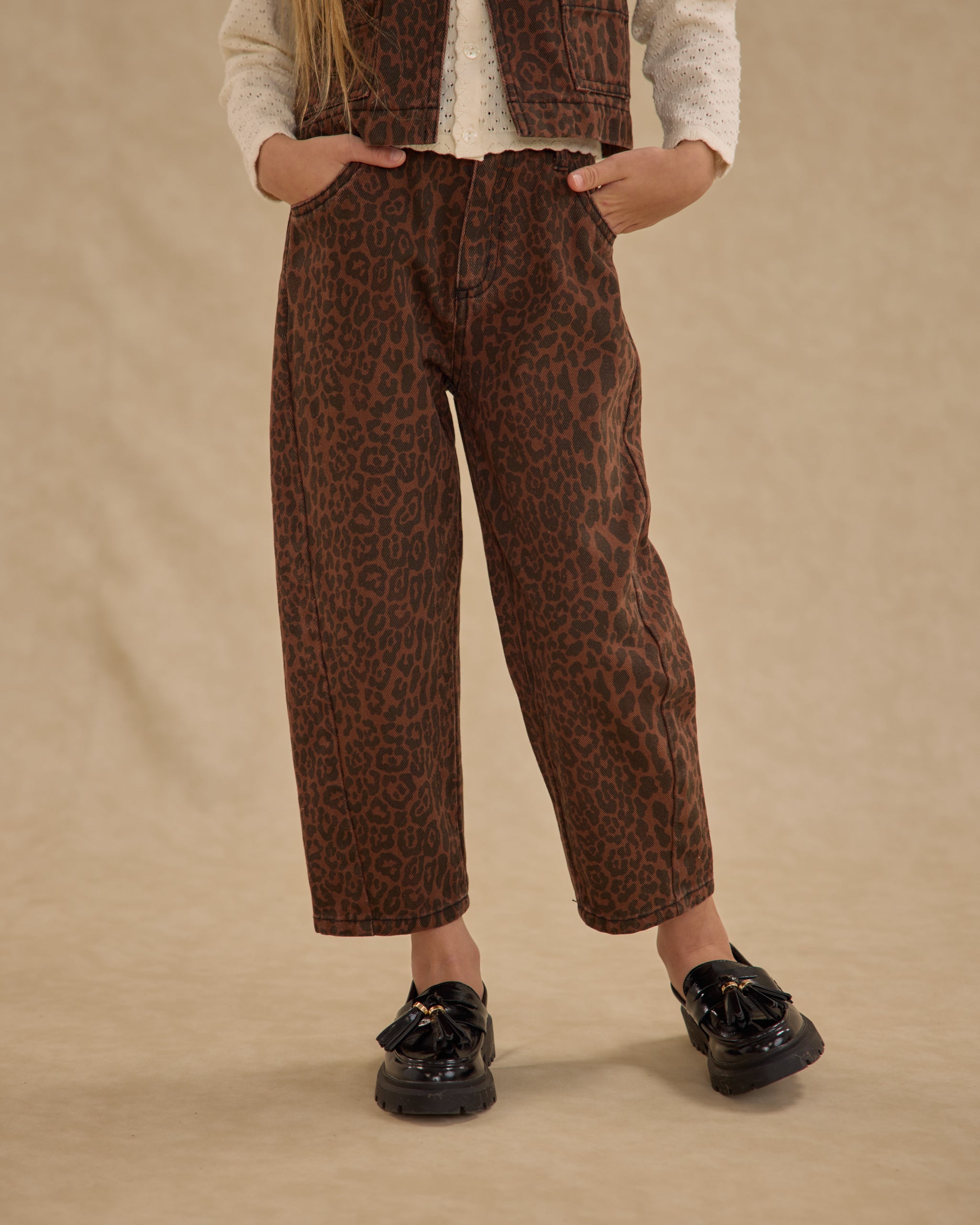 Rylee + Cru ライリーアンドクルー ベビー服 子供服  バレルパンツ　レオパード