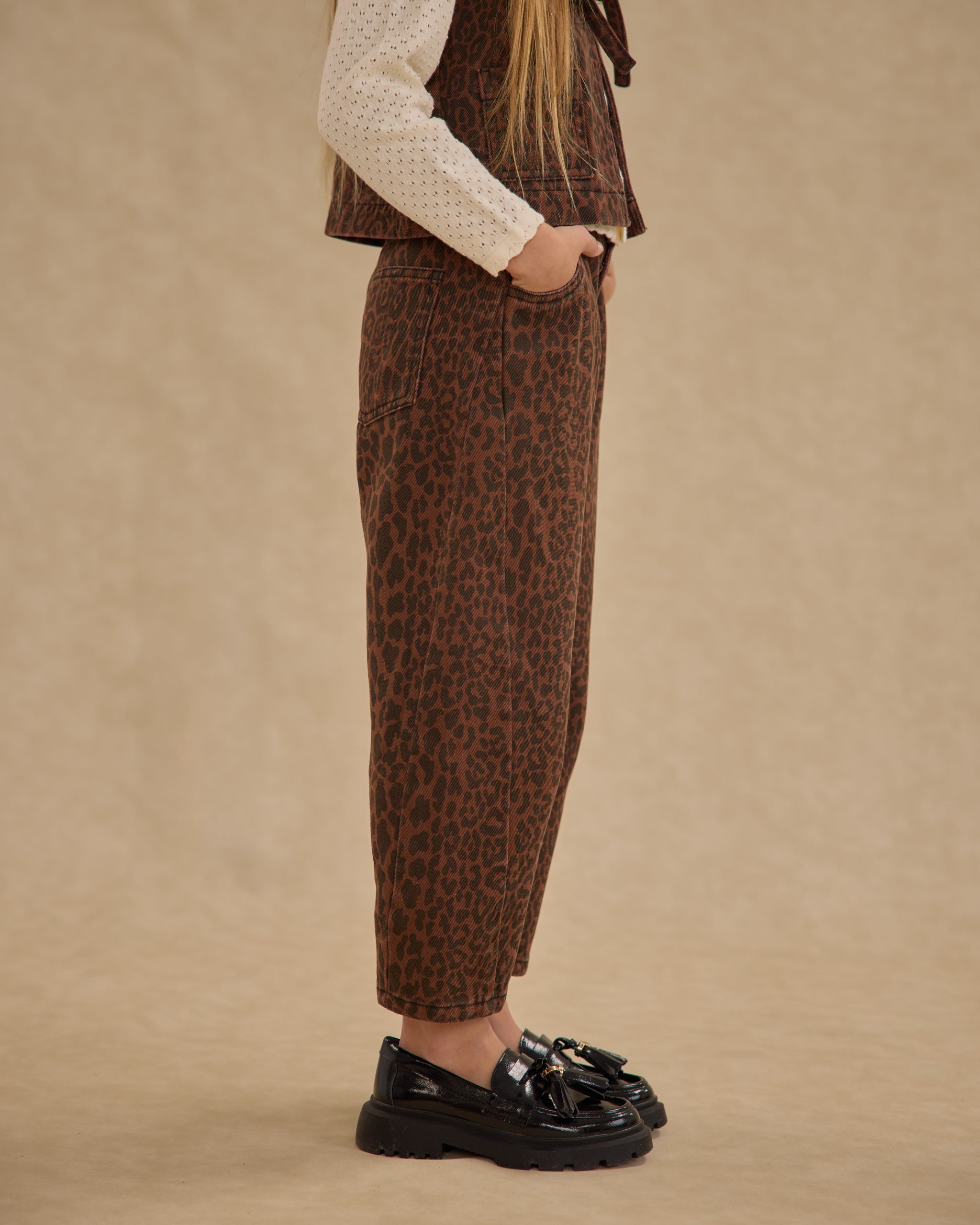 Rylee + Cru ライリーアンドクルー ベビー服 子供服  バレルパンツ　レオパード