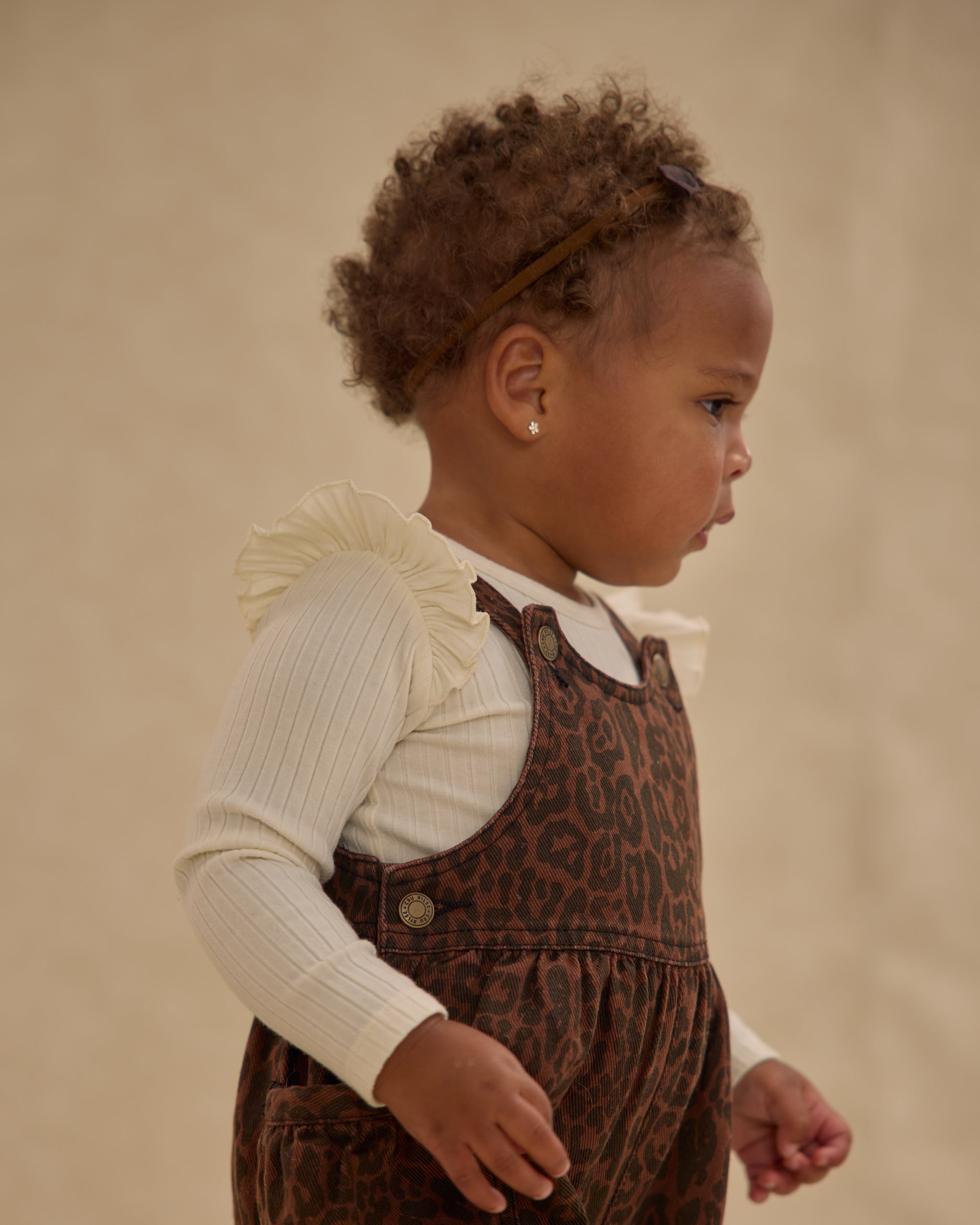 Rylee + Cru ライリーアンドクルー ベビー服 子供服  ワイドレッグオーバーオール　レオパード