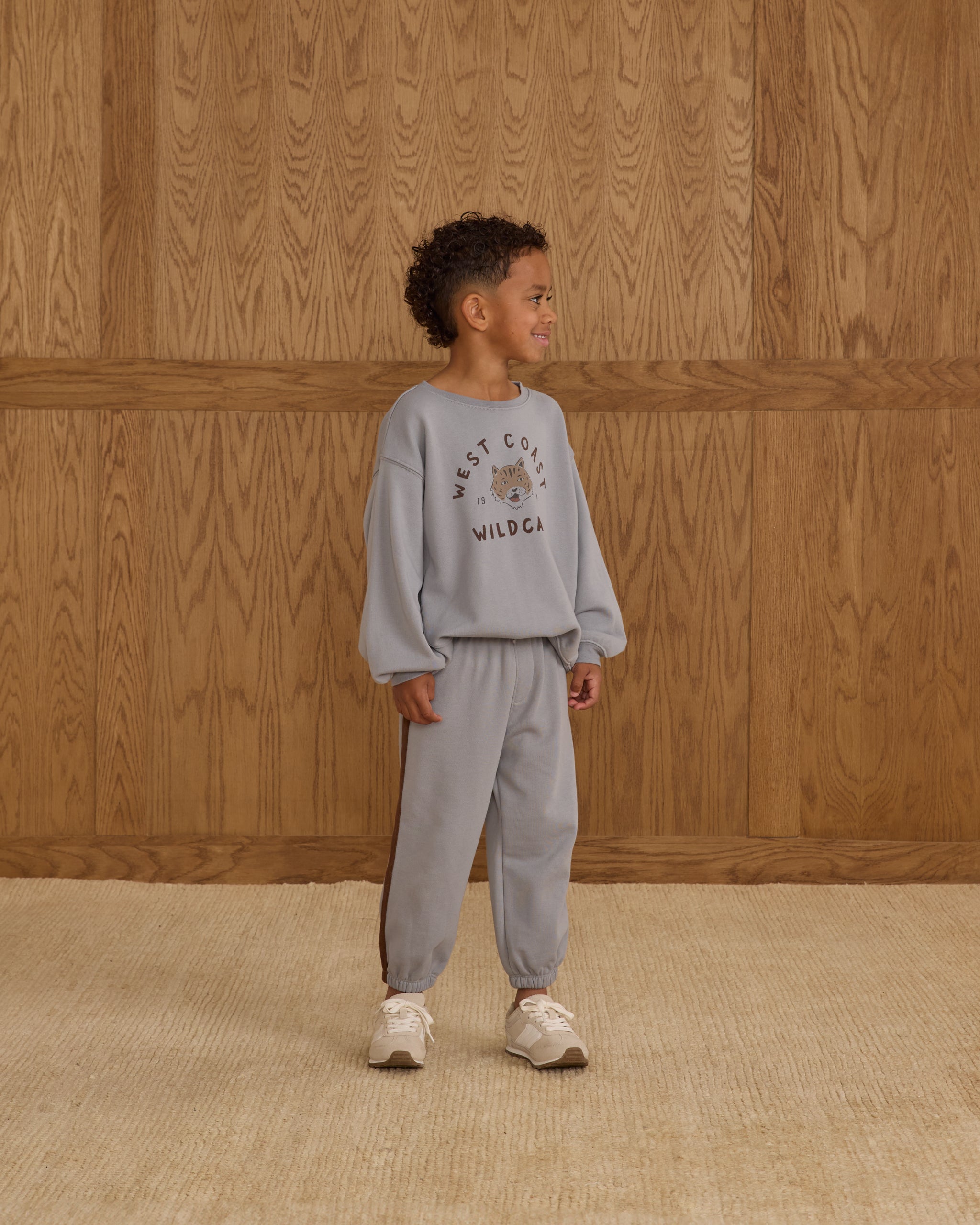 Rylee + Cru ライリーアンドクルー ベビー服 子供服  オーバーサイズ スウェットシャツ　ワイルドキャッツ