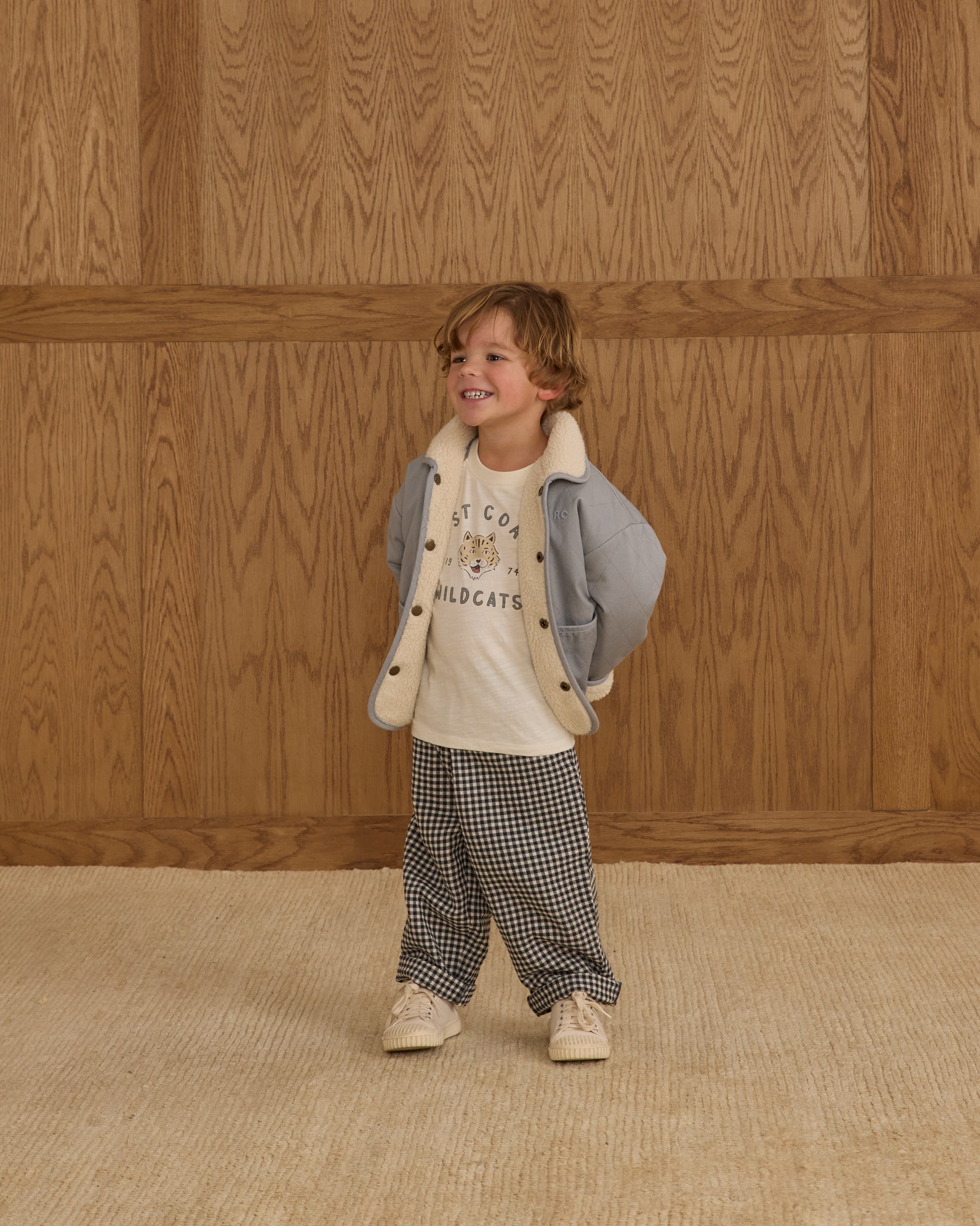 Rylee + Cru ライリーアンドクルー ベビー服 子供服  キルティングウィンターコート　ダスティブルー
