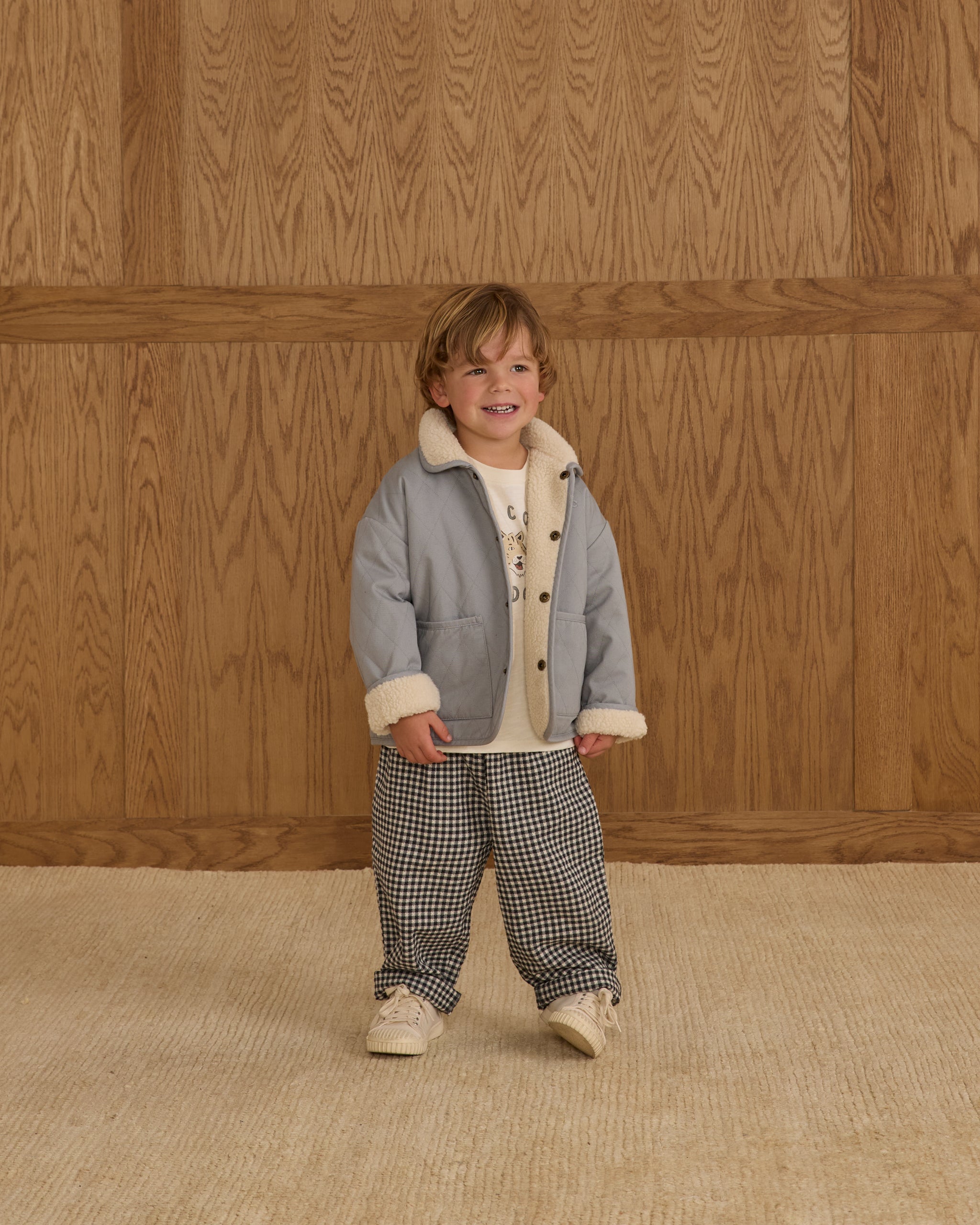 Rylee + Cru ライリーアンドクルー ベビー服 子供服  キルティングウィンターコート　ダスティブルー