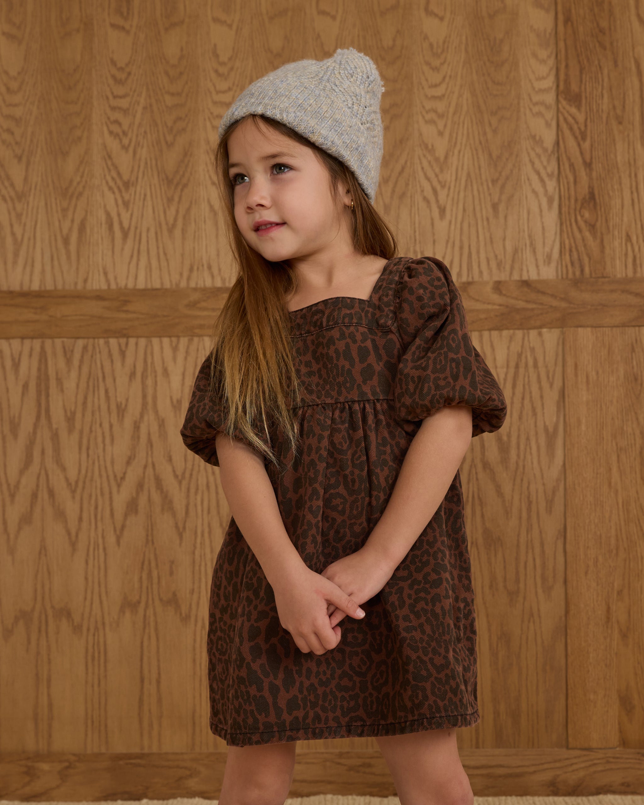 Rylee + Cru ライリーアンドクルー ベビー服 子供服  グレッタ ベビードールドレス　レオパード