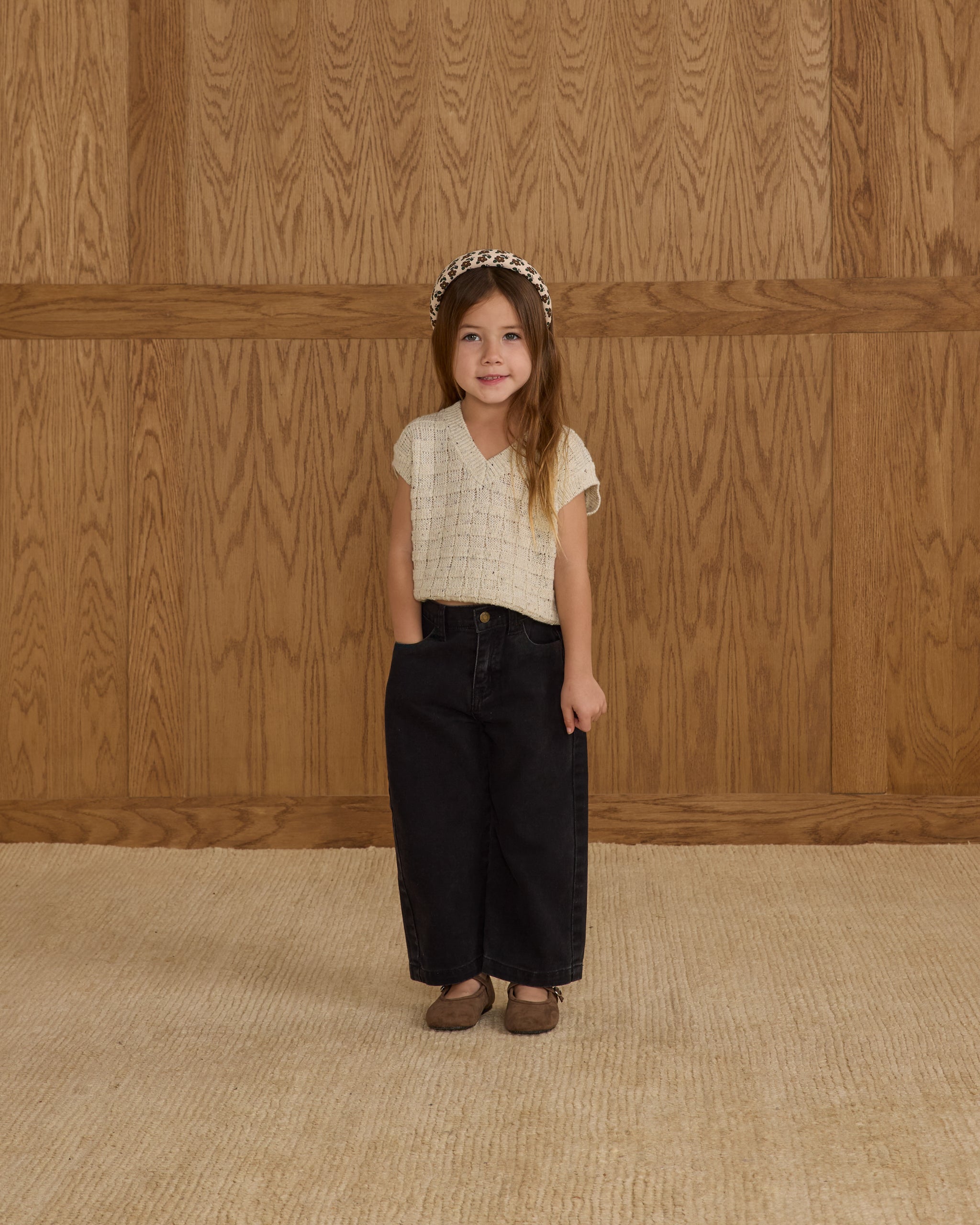 Rylee + Cru ライリーアンドクルー ベビー服 子供服  ストレートレッグパンツ　ウォッシュドブラック