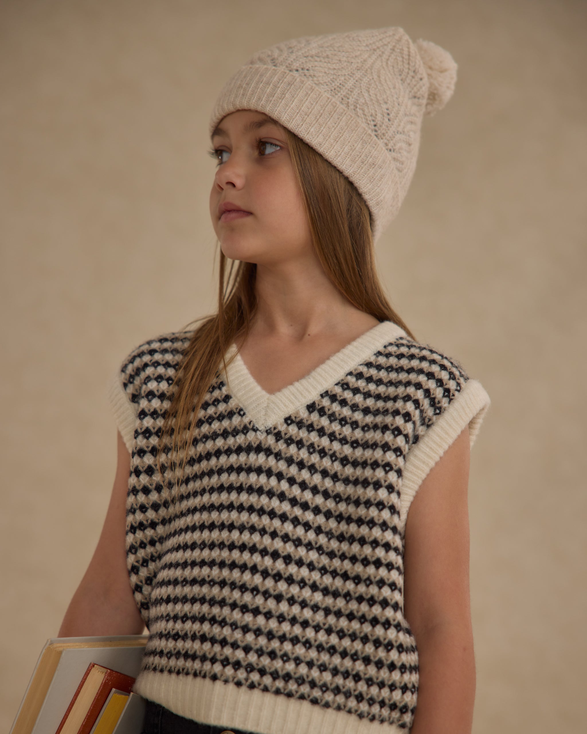 Rylee + Cru ライリーアンドクルー ベビー服 子供服  セーターベスト　ブラックスペックル