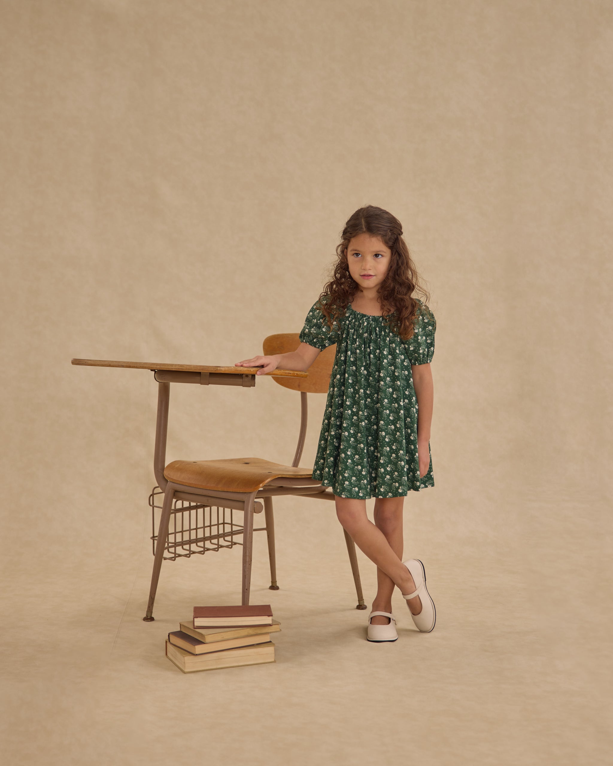 Rylee + Cru ライリーアンドクルー ベビー服 子供服  サブリナ ミニドレス　グリーン ディッツィ