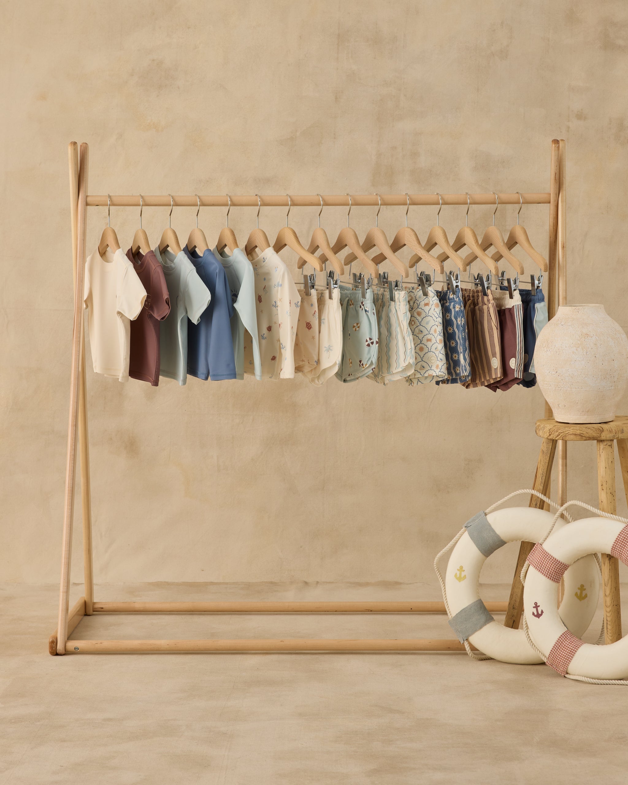 Rylee + Cru ライリーアンドクルー ベビー服 子供服 ショートスリーブラッシュガード　ナチュラル