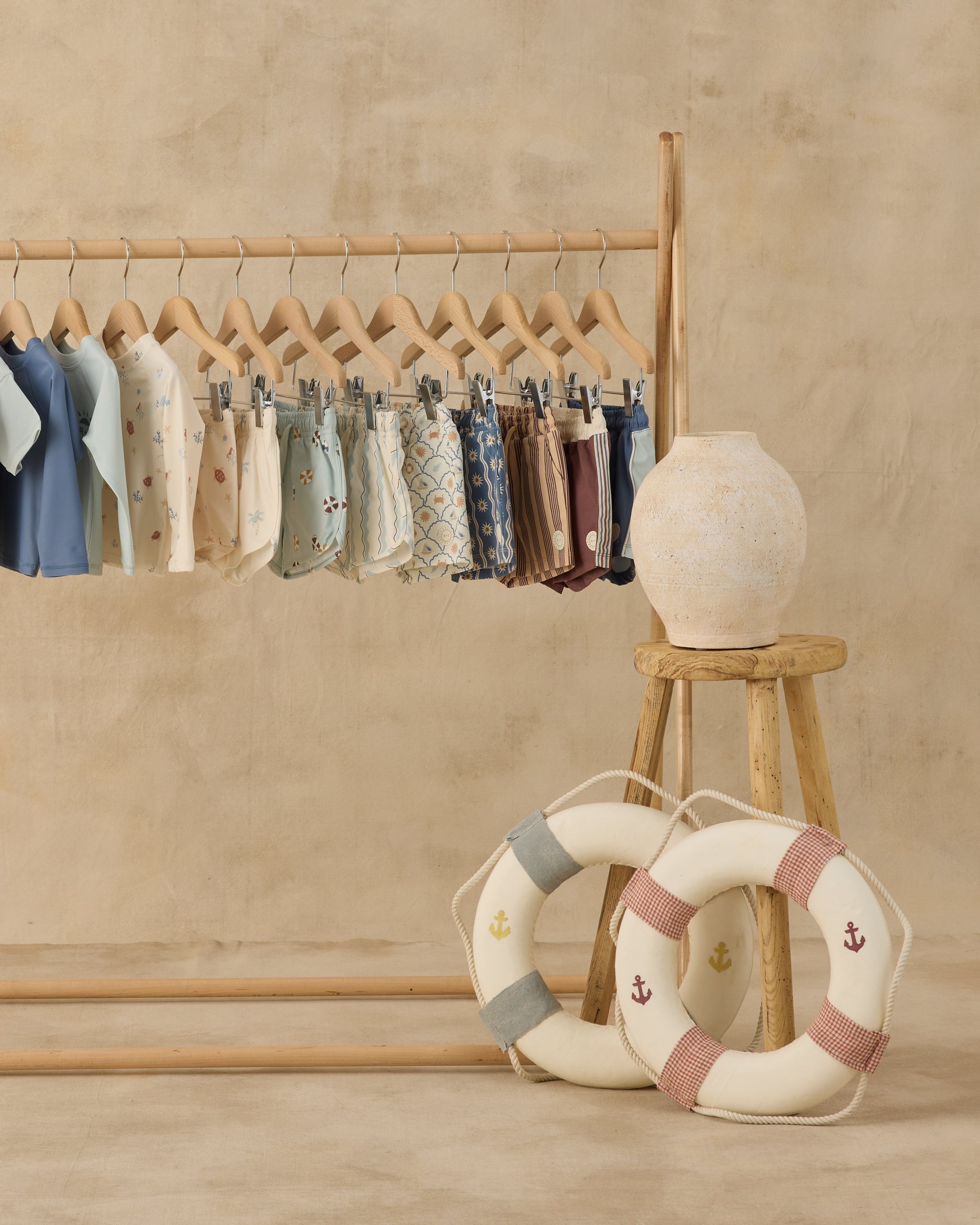 Rylee + Cru ライリーアンドクルー ベビー服 子供服 パネルボードショーツ　チョコレート