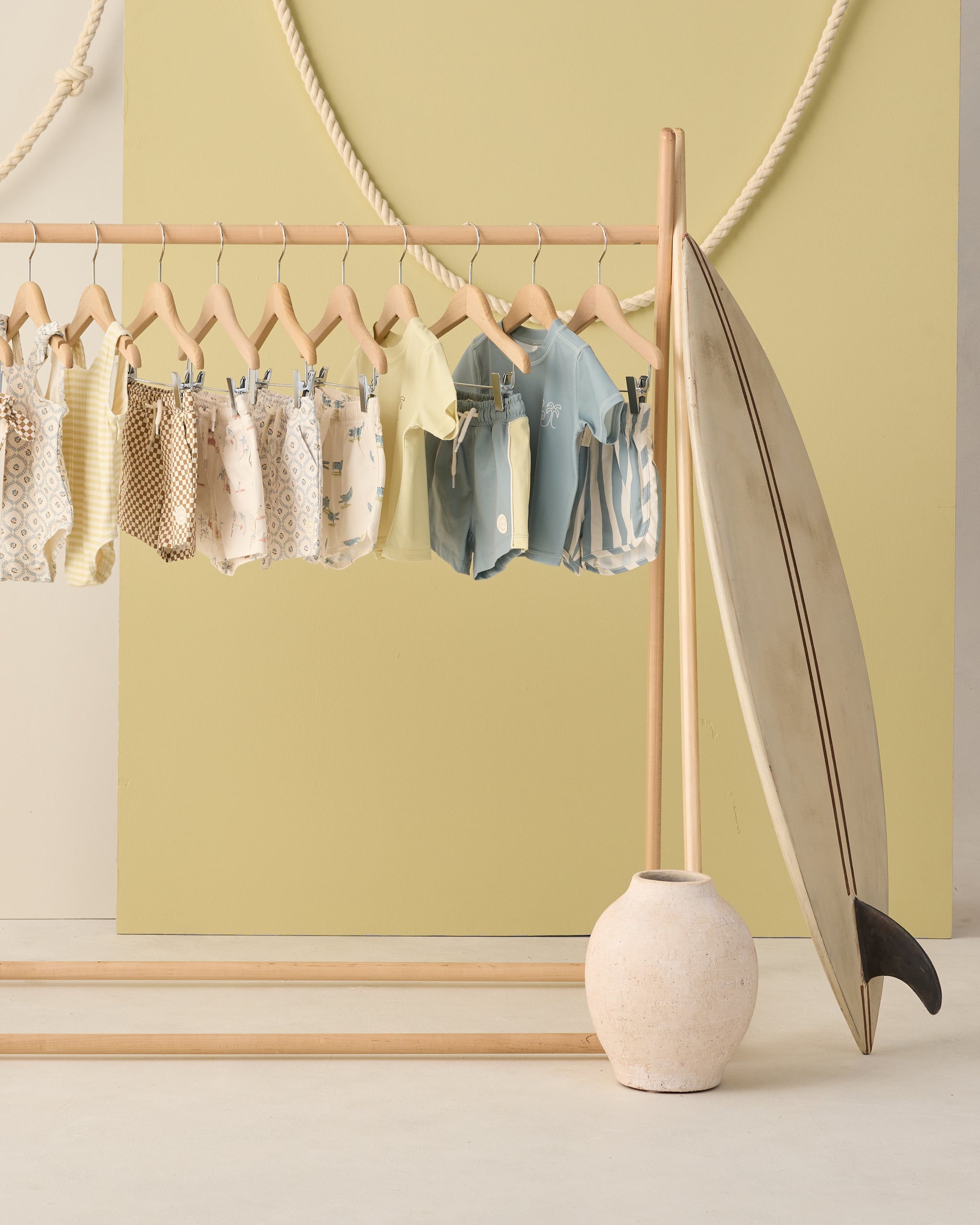 Rylee + Cru ライリーアンドクルー ベビー服 子供服 パネルボードショーツ　シーグリーン