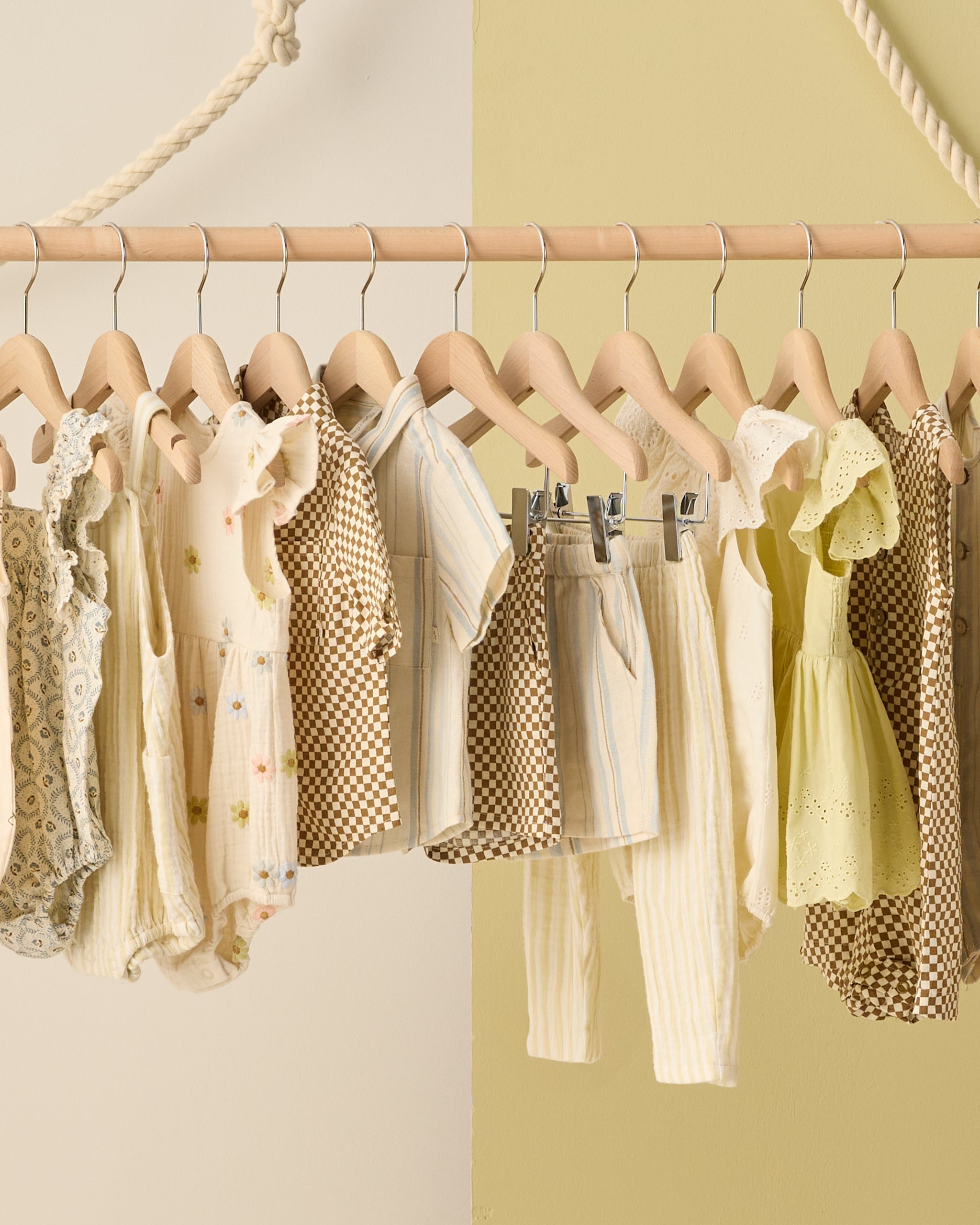 Rylee + Cru ライリーアンドクルー ベビー服 子供服 カラードショートスリーブシャツ　オークルチェック
