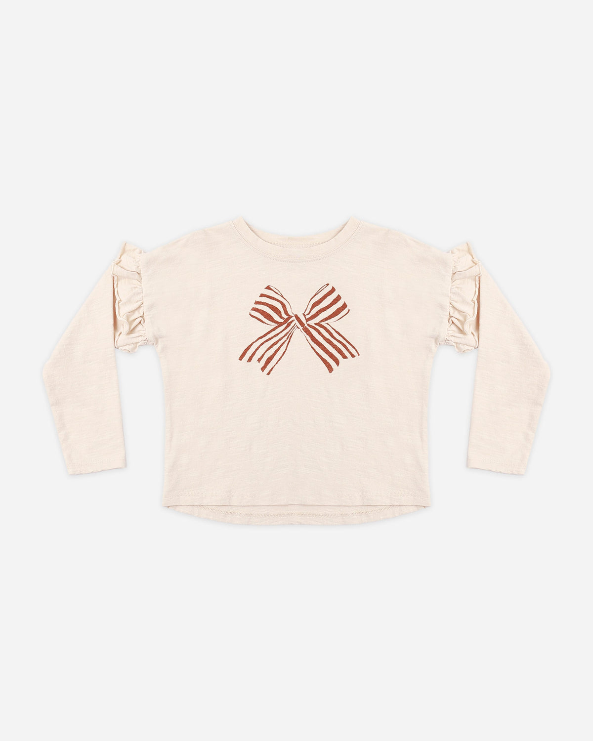 フリルロングスリーブTシャツ ボウ