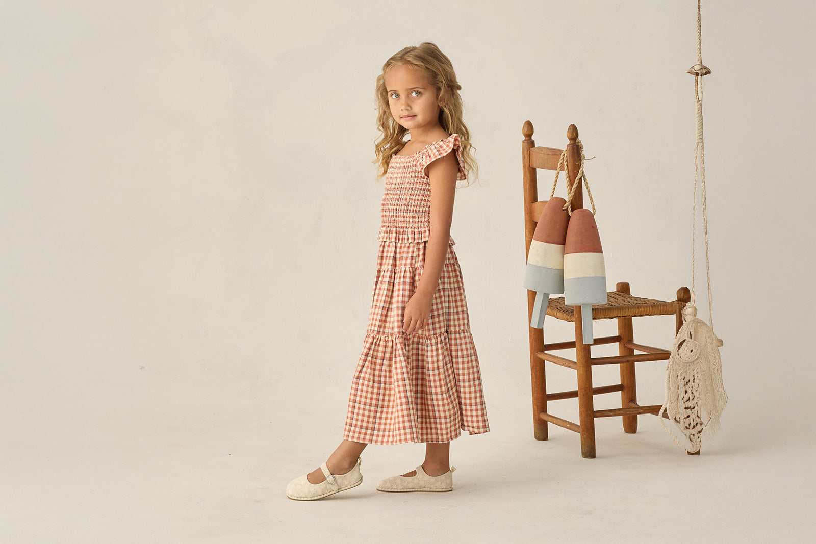 ザラトップ ティアードミディスカート ポッピーギンガム 