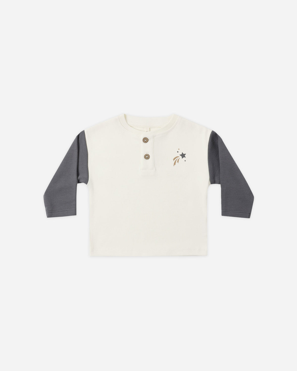 ロングスリーブヘンリーTシャツ ミッドナイト