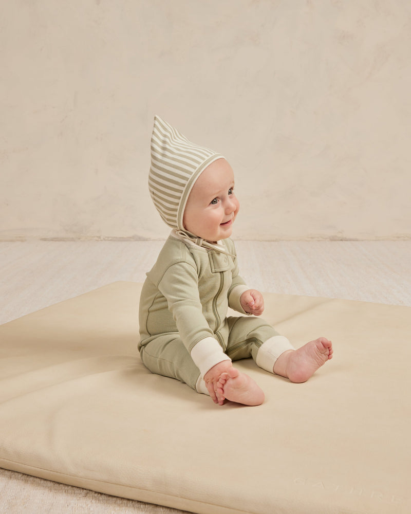 Pixie Bonnet || Sage Stripe - Rylee + Cru | Kids Clothes | Trendy Baby Clothes | Modern Infant Outfits |