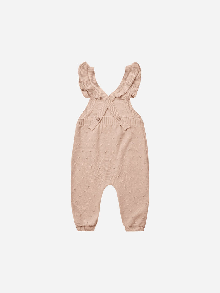 Pointelle Knit Overalls || Blush - Rylee + Cru | Kids Clothes | Trendy Baby Clothes | Modern Infant Outfits |