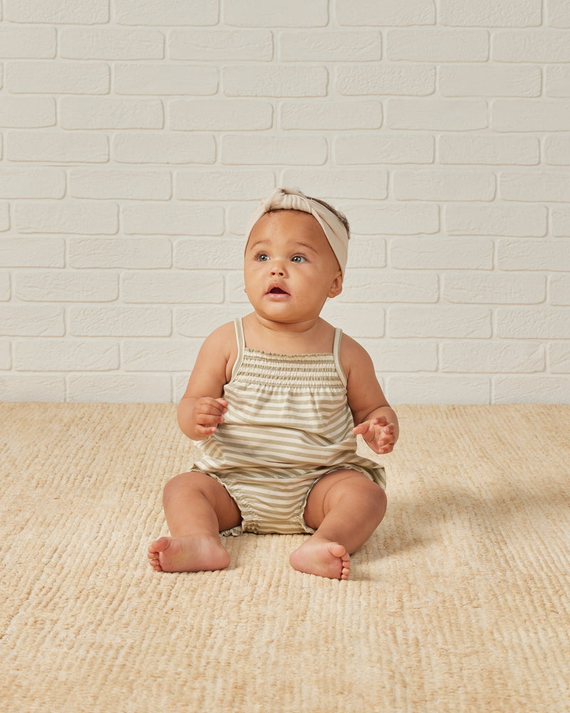 Smocked Tank + Bloomer Set || Sage Stripe - Rylee + Cru | Kids Clothes | Trendy Baby Clothes | Modern Infant Outfits |