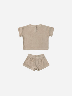 
                  
                    Terry Tee + Shorts Set || Oat - Rylee + Cru | Kids Clothes | Trendy Baby Clothes | Modern Infant Outfits |
                  
                