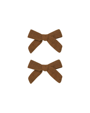 
                  
                    BOW WITH CLIP || CHOCOLATE
                  
                